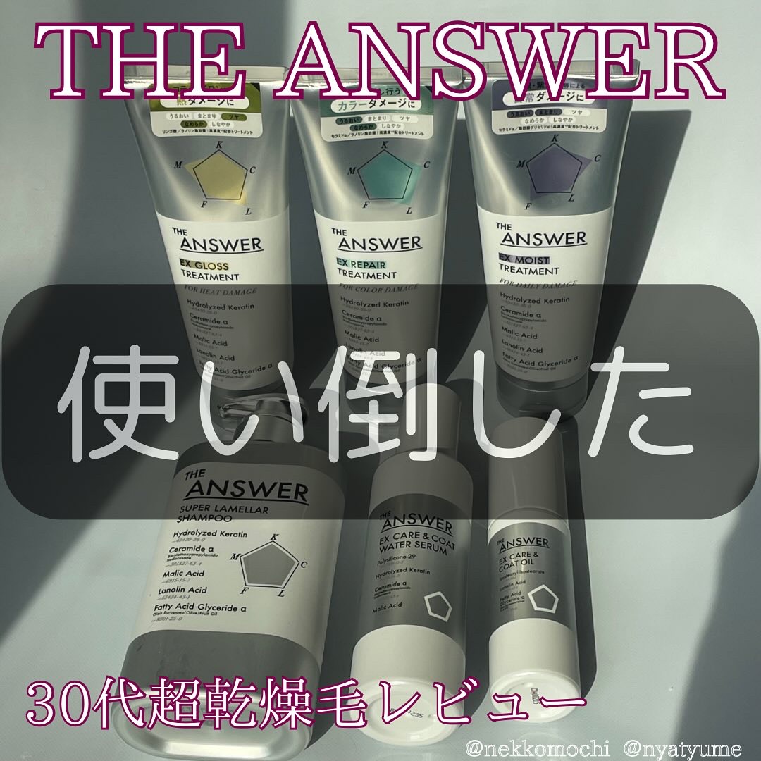 THE ANSWER EXケア＆コート オイル/THE ANSWER/ヘアオイルを使ったクチコミ（1枚目）