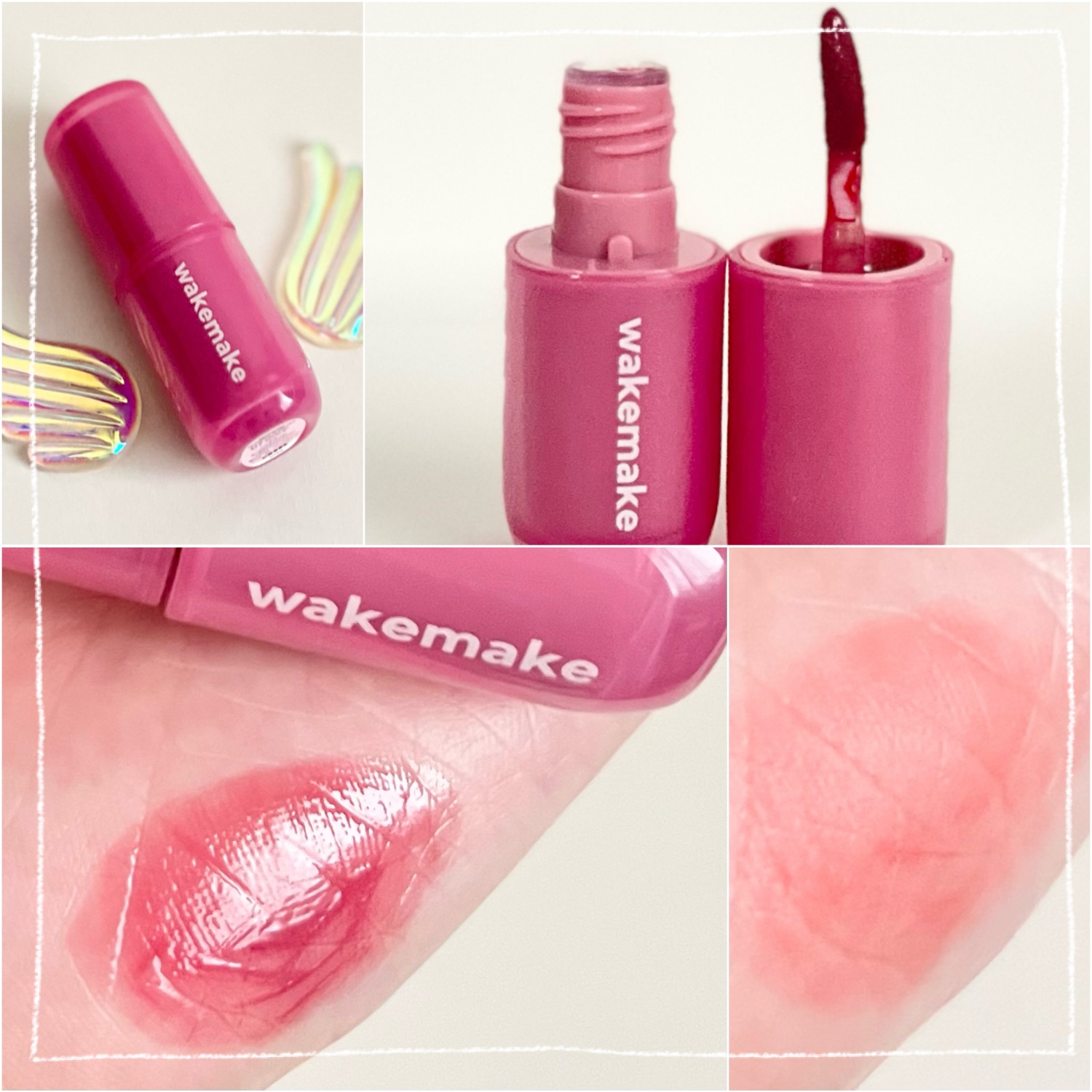 ウォータフルグロウティント/wakemake/リップティントを使ったクチコミ（3枚目）