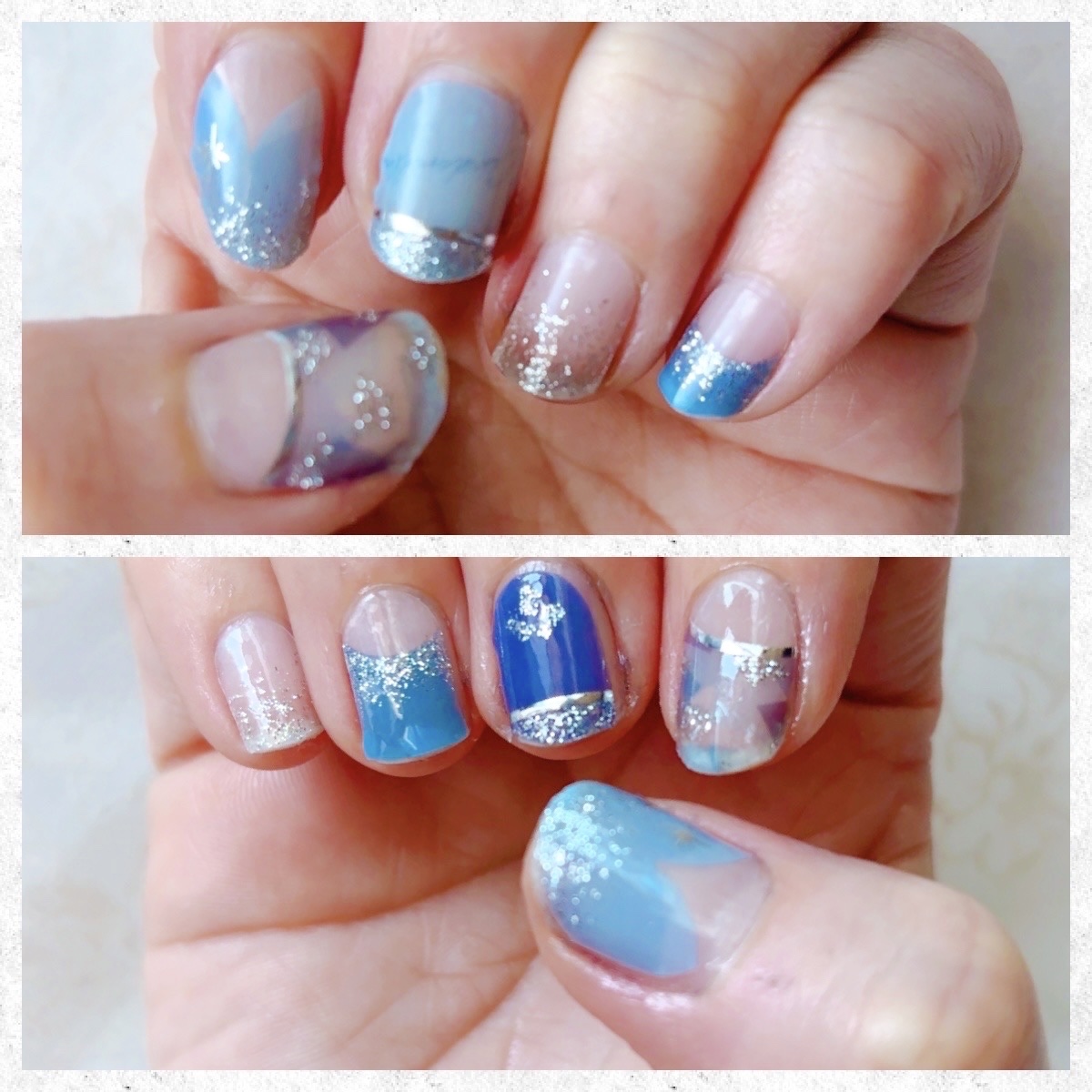 SJジェル風ネイルシール/DAISO/ネイルシールを使ったクチコミ（2枚目）