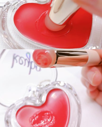 ハートキーリング リップ&チーク/keybo/口紅を使ったクチコミ(4枚目)