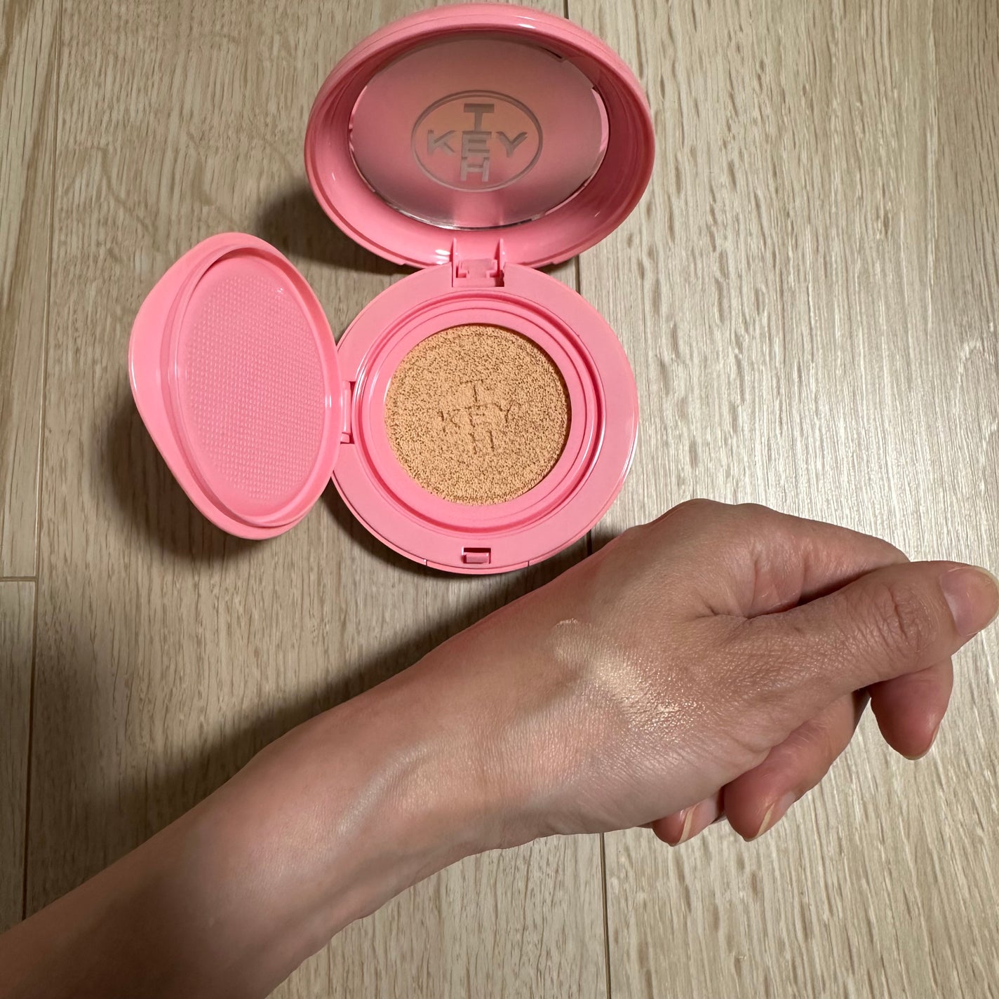 ピンクマグネットクッション/KEYTH/クッションファンデーションを使ったクチコミ(4枚目)
