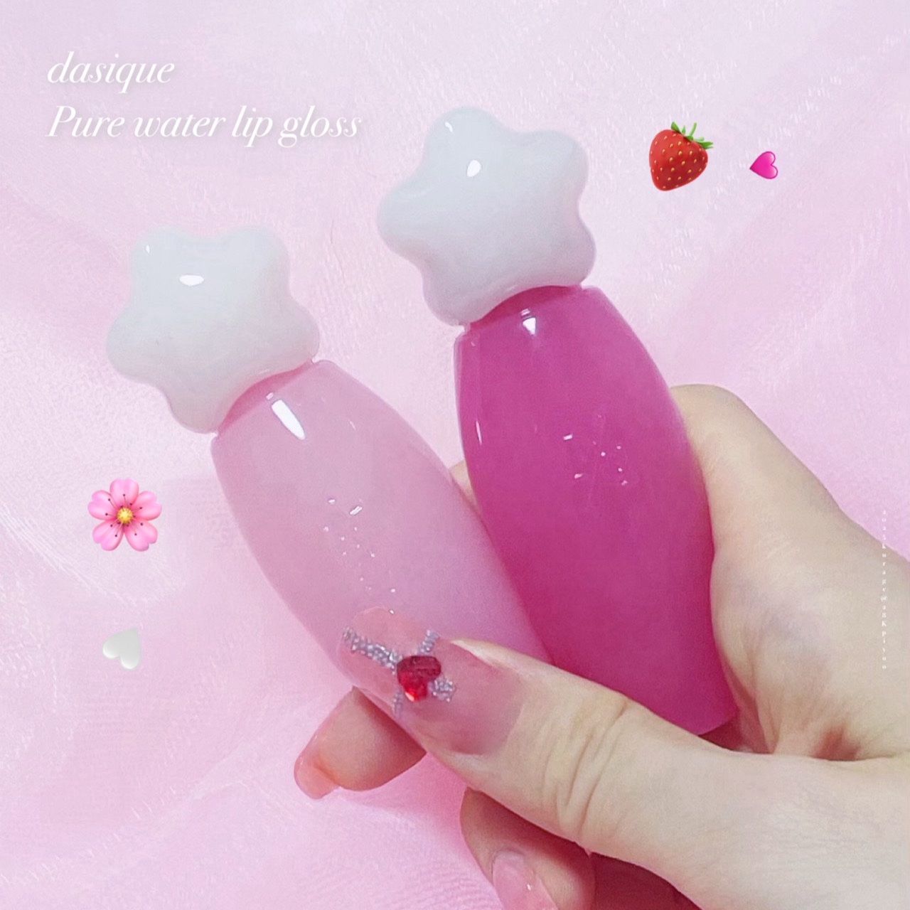 ピュアウォーターリップグロス 16 ラブフラワー/dasique/リップグロスを使ったクチコミ（3枚目）