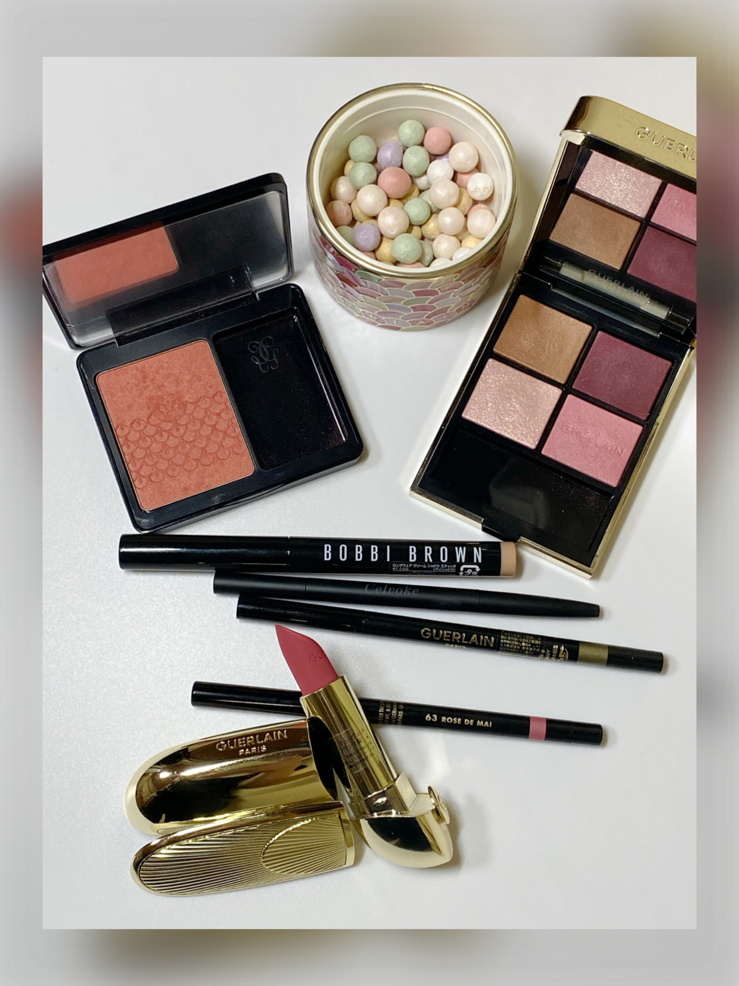 ローズ オ ジュ 02 Chic Pink/GUERLAIN/パウダーチークを使ったクチコミ（2枚目）