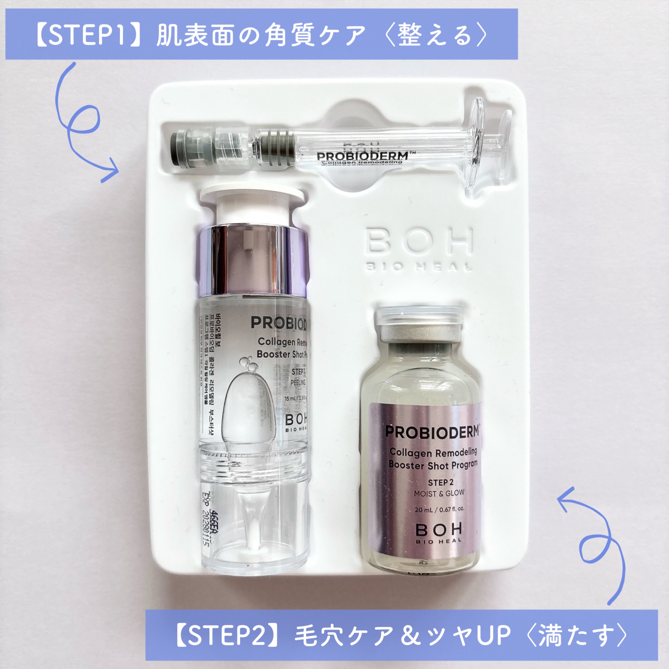 プロバイオダーム™ コラーゲン リモデリング ブースターショット プログラム/BIOHEAL BOH/美容液を使ったクチコミ（2枚目）