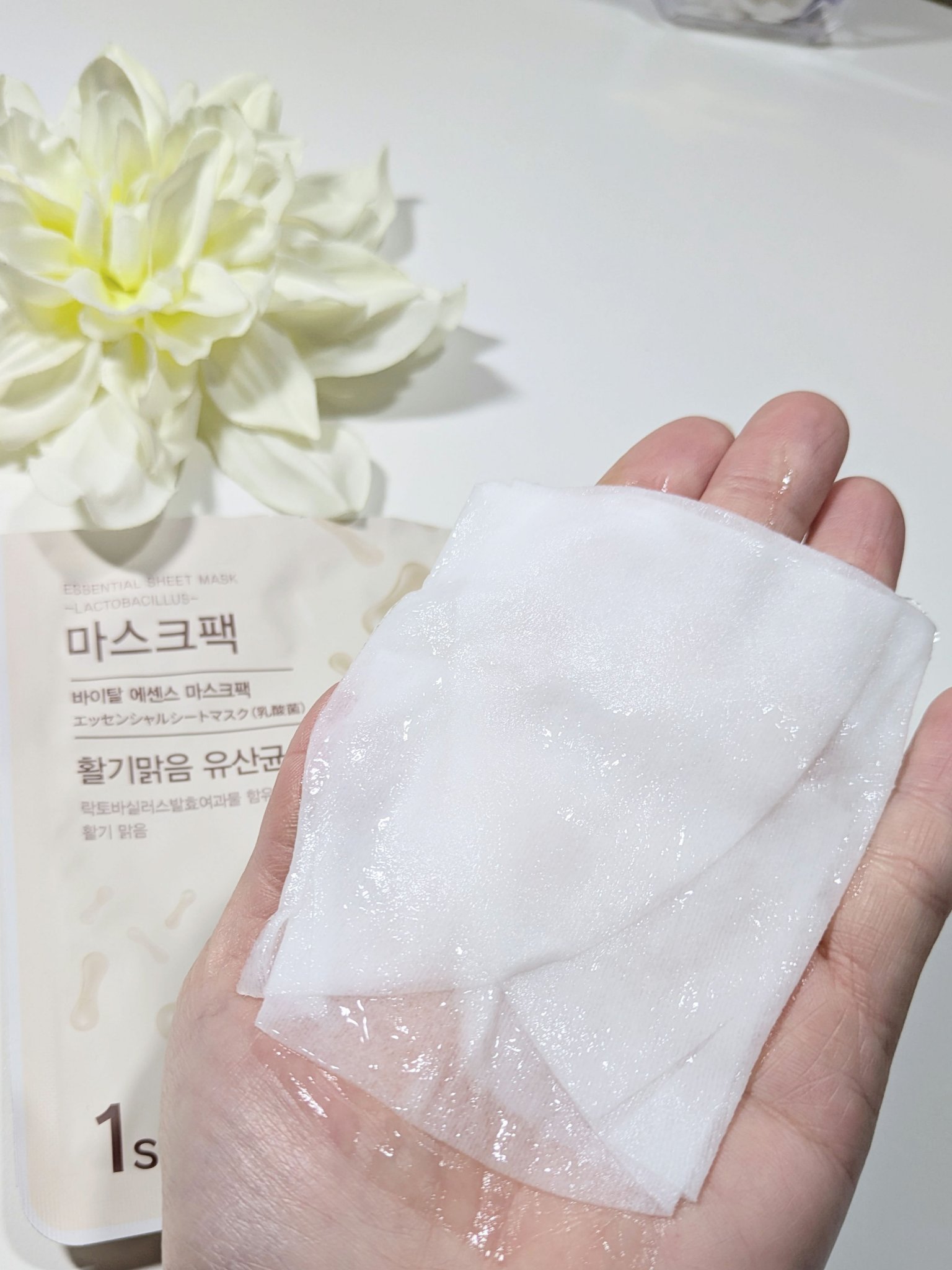 韓国 乳酸菌エッセンシャルマスクパック/DAISO/シートマスク・パックを使ったクチコミ（2枚目）