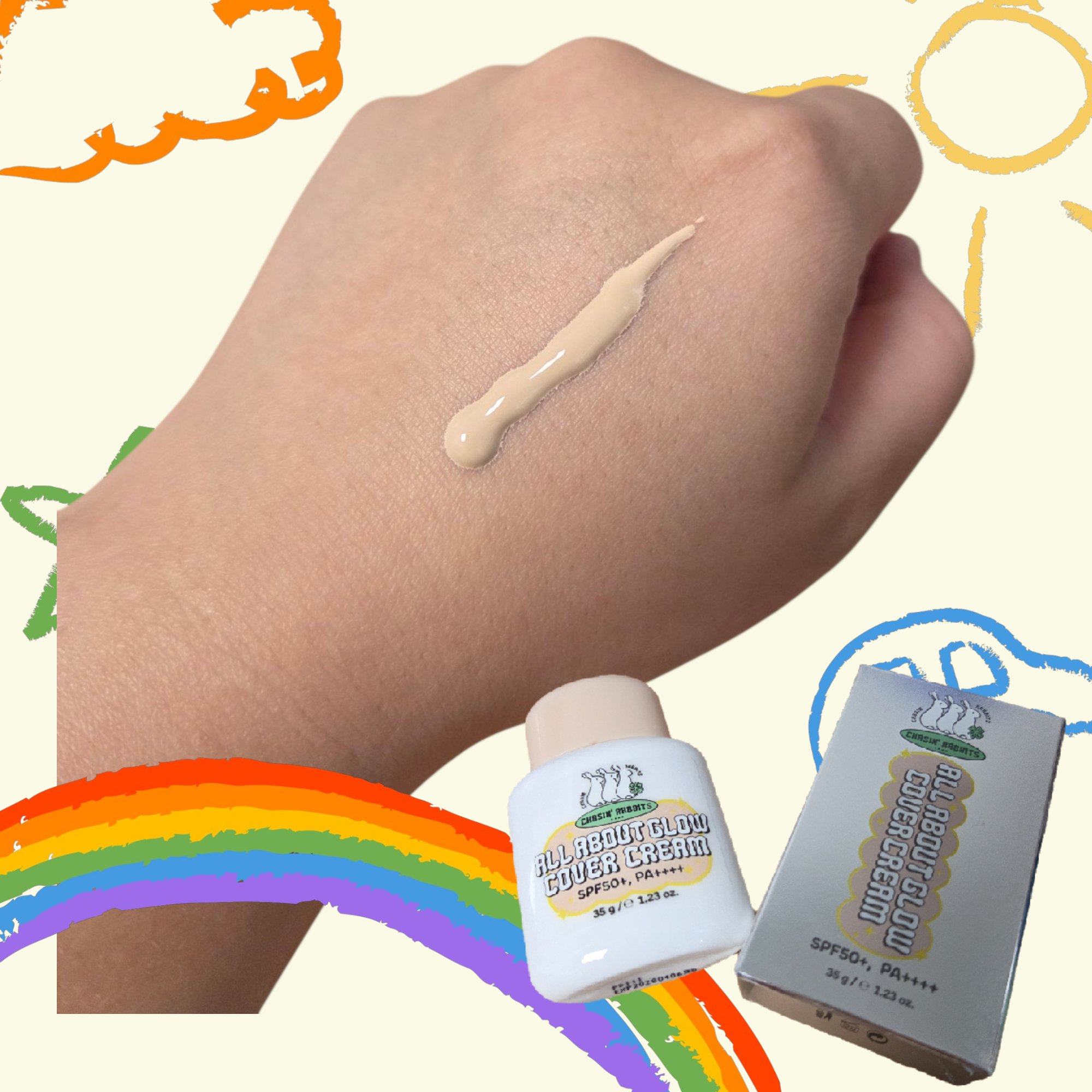 オールアバウトグロウカバークリーム/CHASIN'RABBITS/日焼け止めクリームを使ったクチコミ（2枚目）