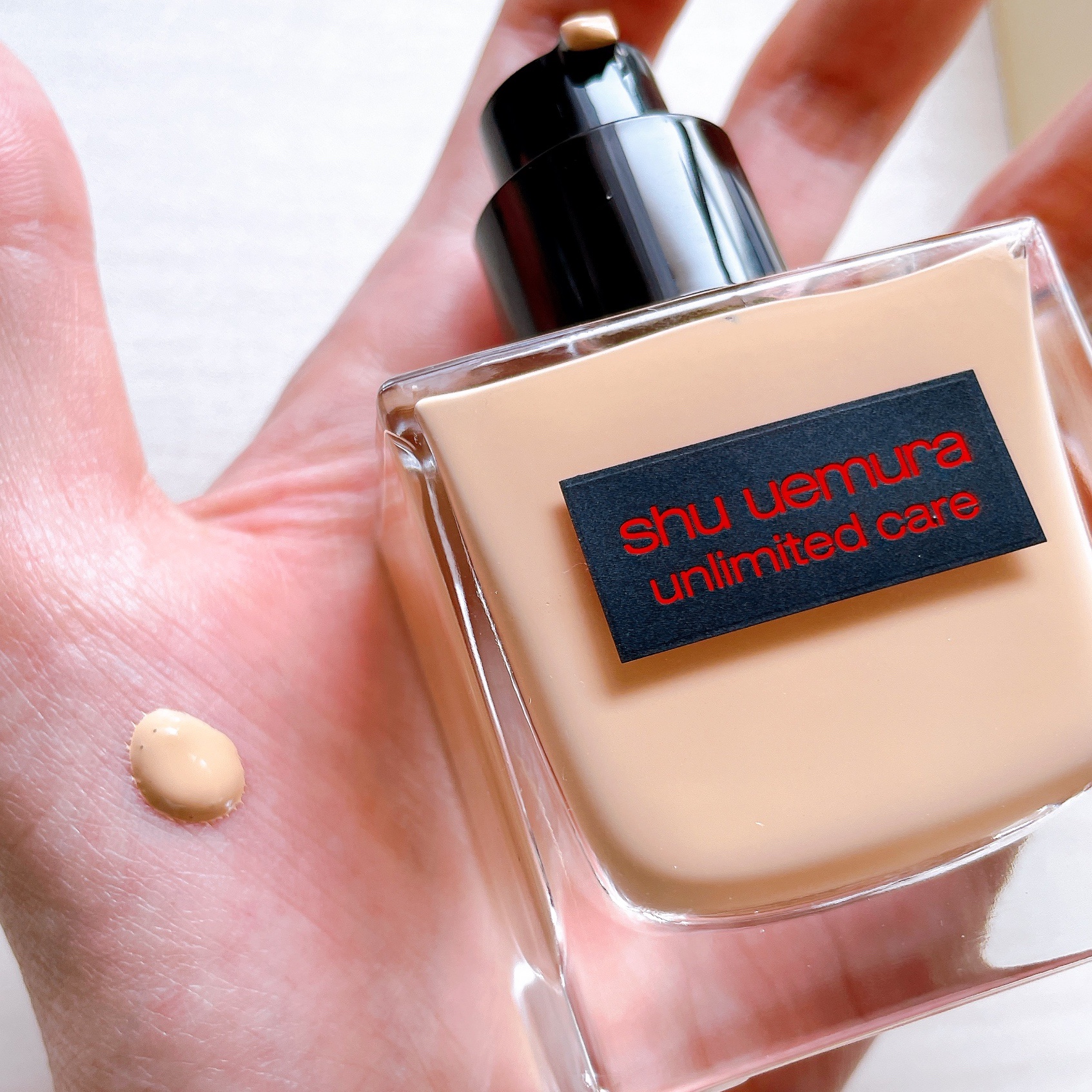 アンリミテッド ケア ツヤ セラム ファンデーション/shu uemura/リキッドファンデーションを使ったクチコミ（2枚目）