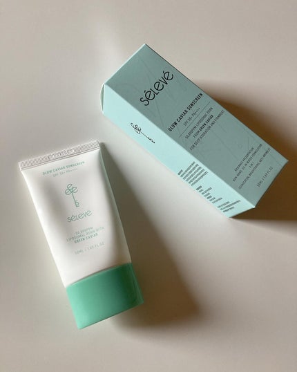 グロウキャビアサンクリーム(SPF 50+, PA+++) /SELEVE/日焼け止めクリームを使ったクチコミ(4枚目)