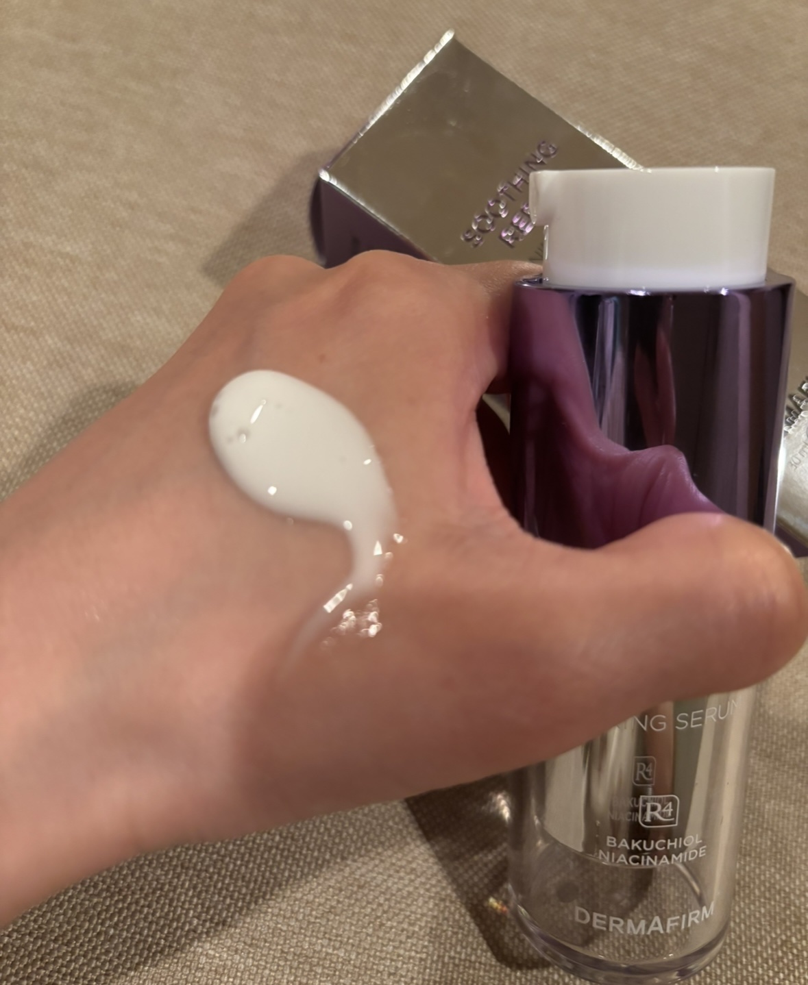 SOOTHING REPAIR TONING SERUM R4/ダーマファーム/美容液を使ったクチコミ（3枚目）