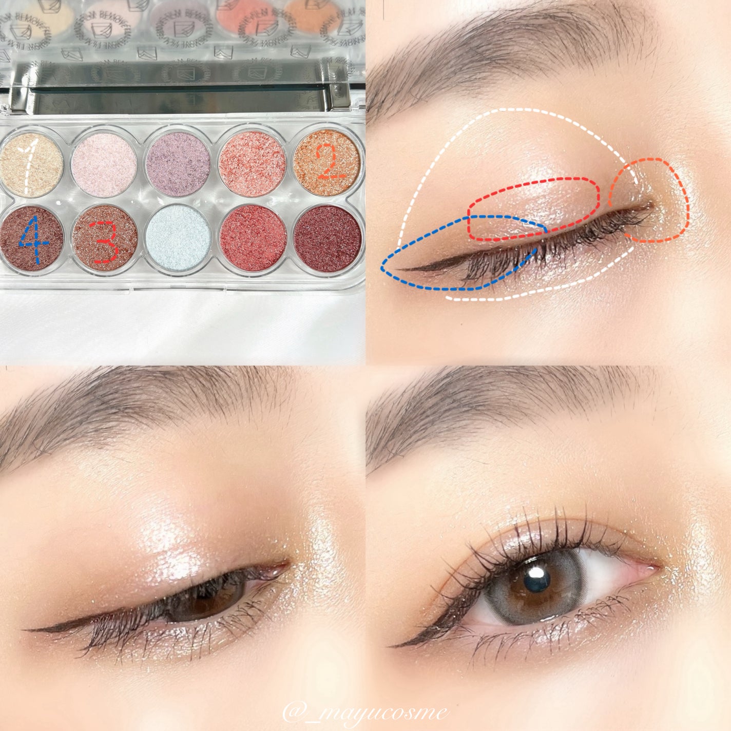 ライトオンアイズシャドウパレット/ルミル/アイシャドウパレットを使ったクチコミ(6枚目)