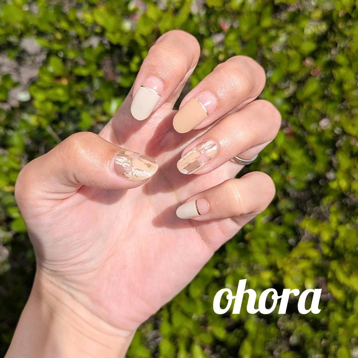 セミキュアジェルネイル（ハンド）/ohora/ネイルシールを使ったクチコミ（1枚目）