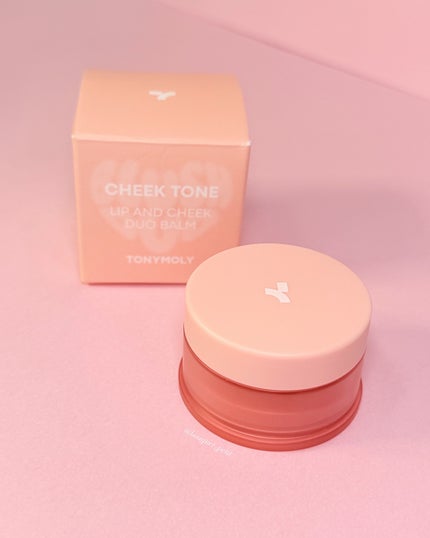 チークトーン リップ&チーク デュオバーム/TONYMOLY/口紅を使ったクチコミ(2枚目)
