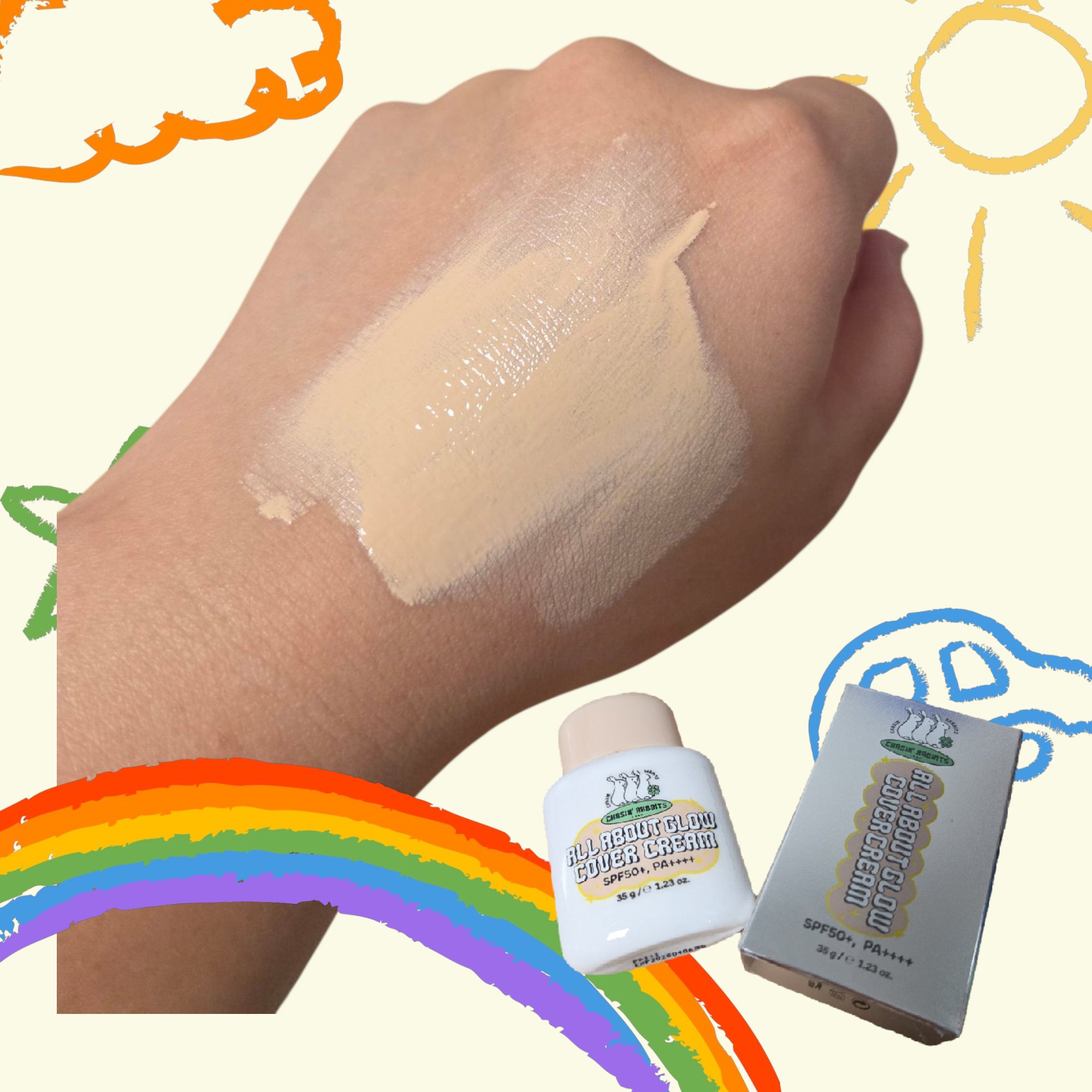 オールアバウトグロウカバークリーム/CHASIN'RABBITS/日焼け止めクリームを使ったクチコミ（3枚目）