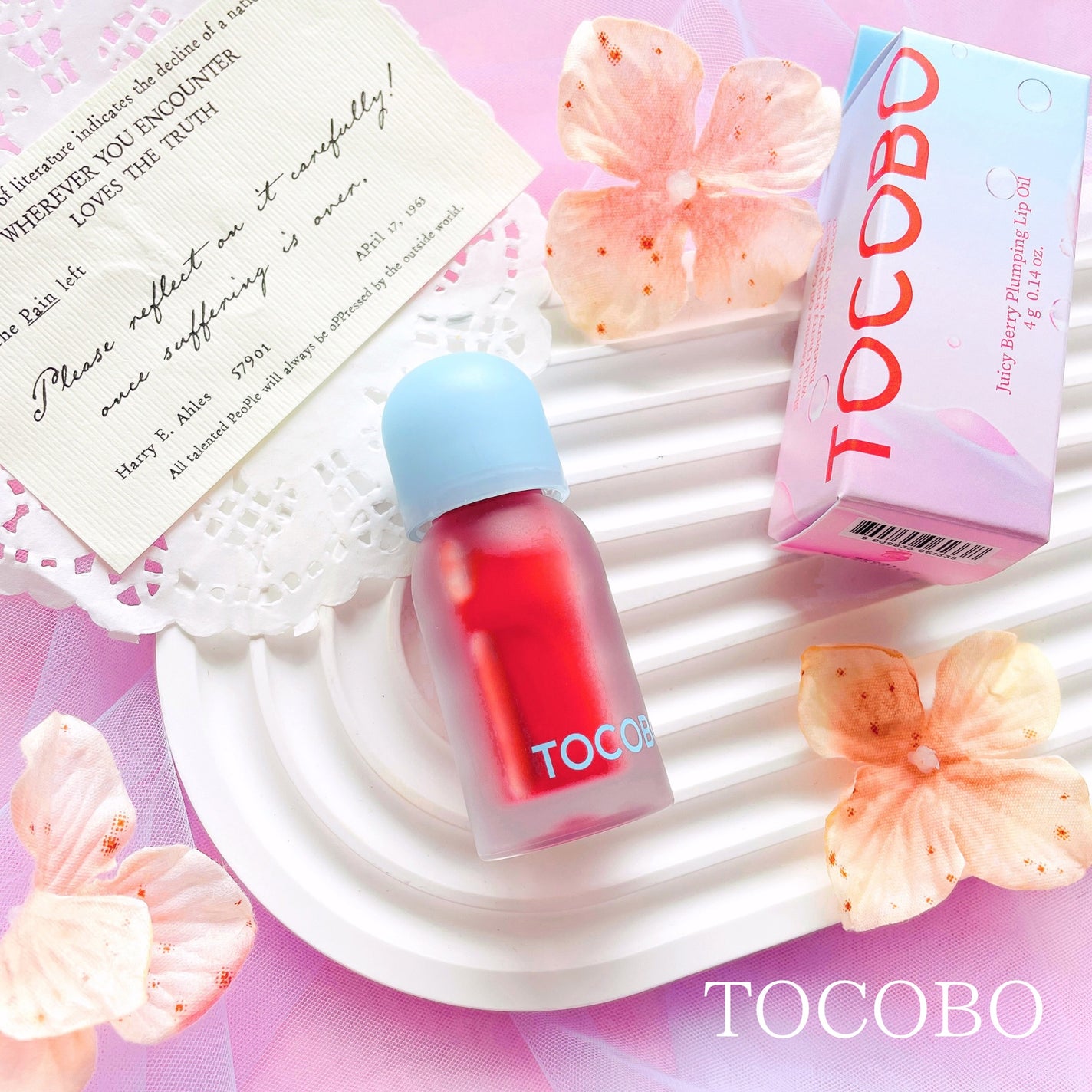 ジューシーベリープランピングリップオイル/TOCOBO/リップグロスを使ったクチコミ(1枚目)