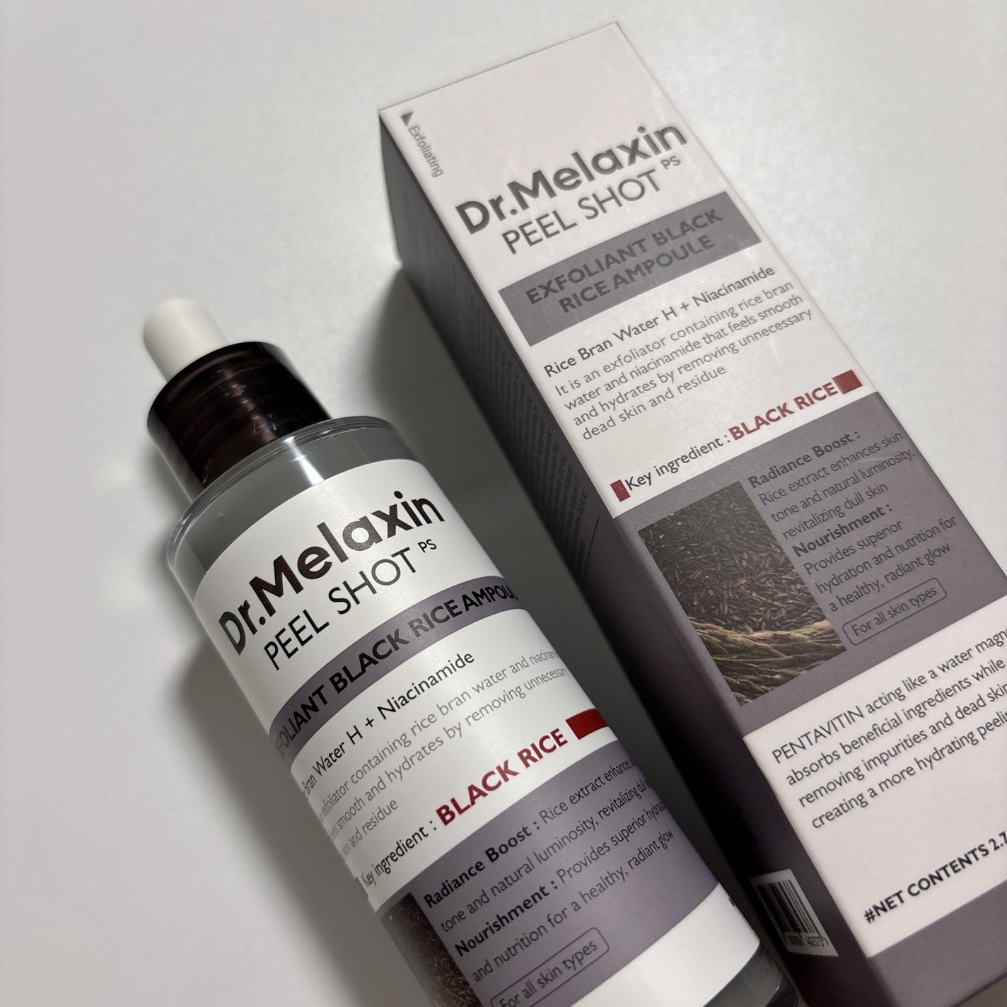 白米ピールショットゴマージュアンプル/Dr.Melaxin/美容液を使ったクチコミ(3枚目)