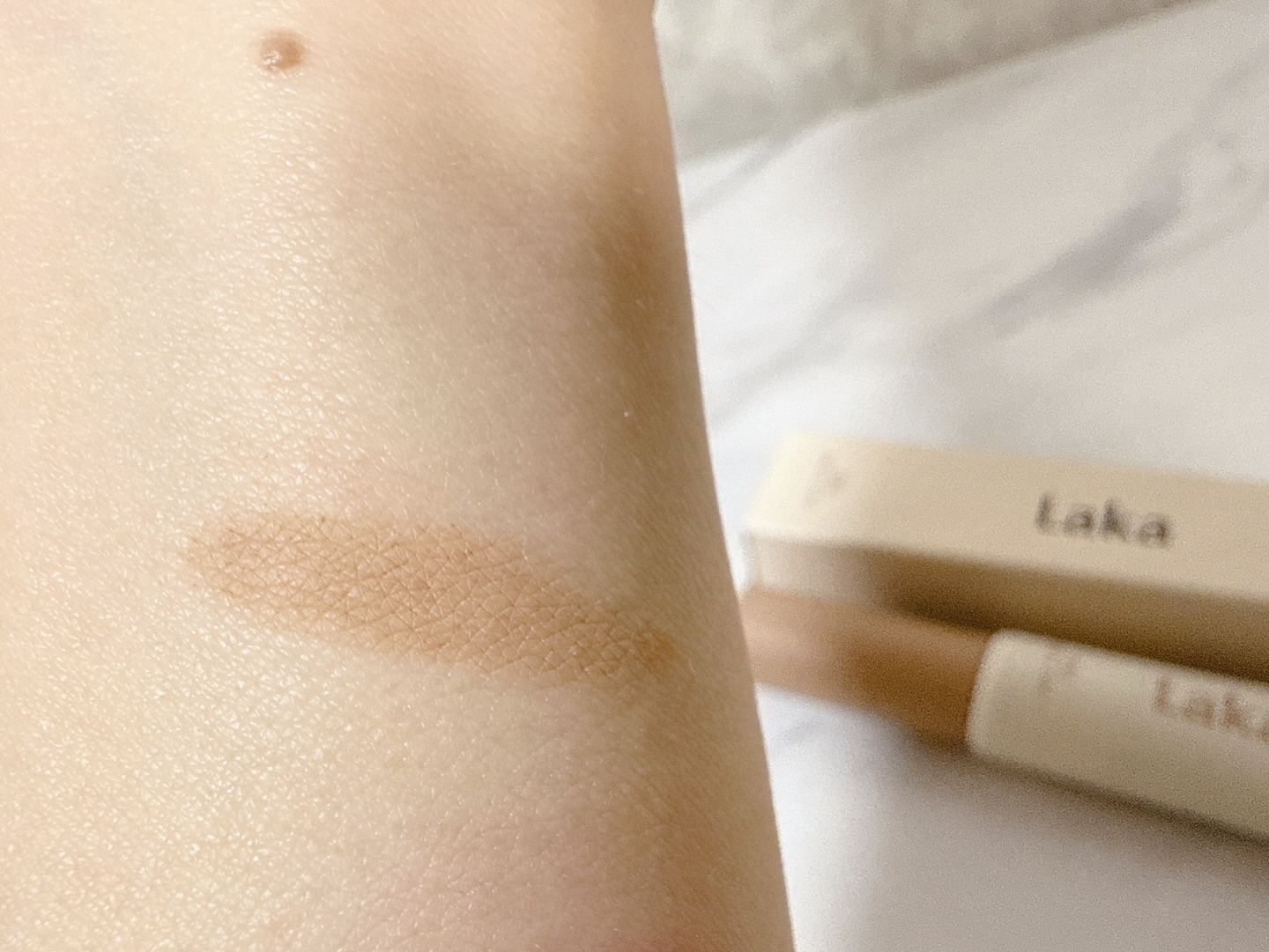 ラカ ピクシーブロウカラ/Laka/眉マスカラを使ったクチコミ（3枚目）