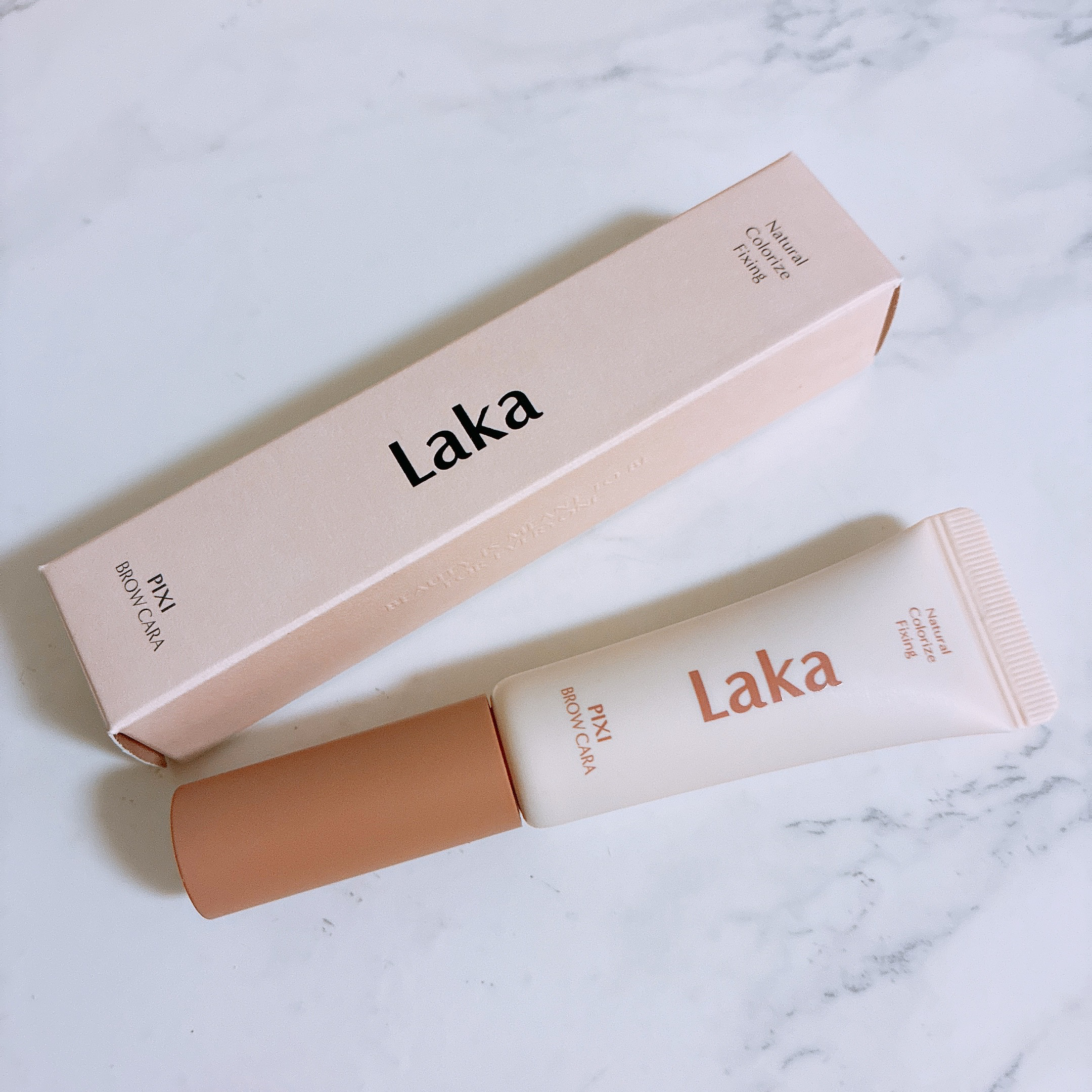 ラカ ピクシーブロウカラ 02 ウッドブラウン/Laka/眉マスカラを使ったクチコミ（1枚目）