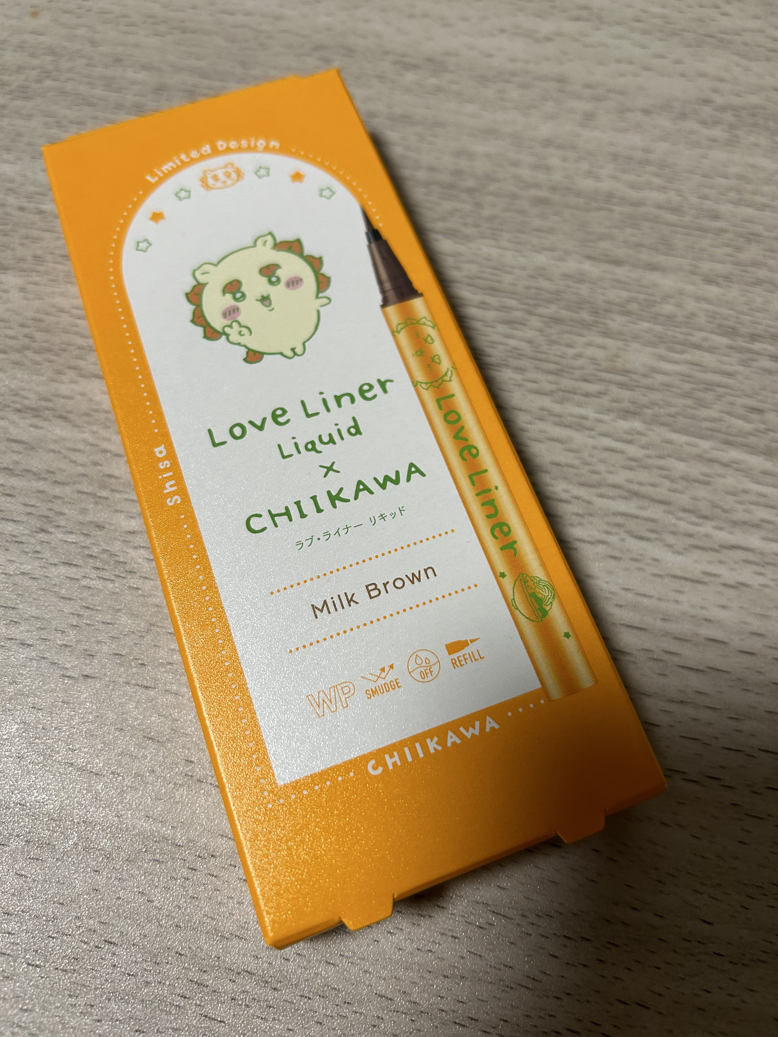 リキッドアイライナーR4 ミルクブラウン(ちいかわ シーサーデザイン)【限定】/ラブ・ライナー/リキッドアイライナーを使ったクチコミ（2枚目）