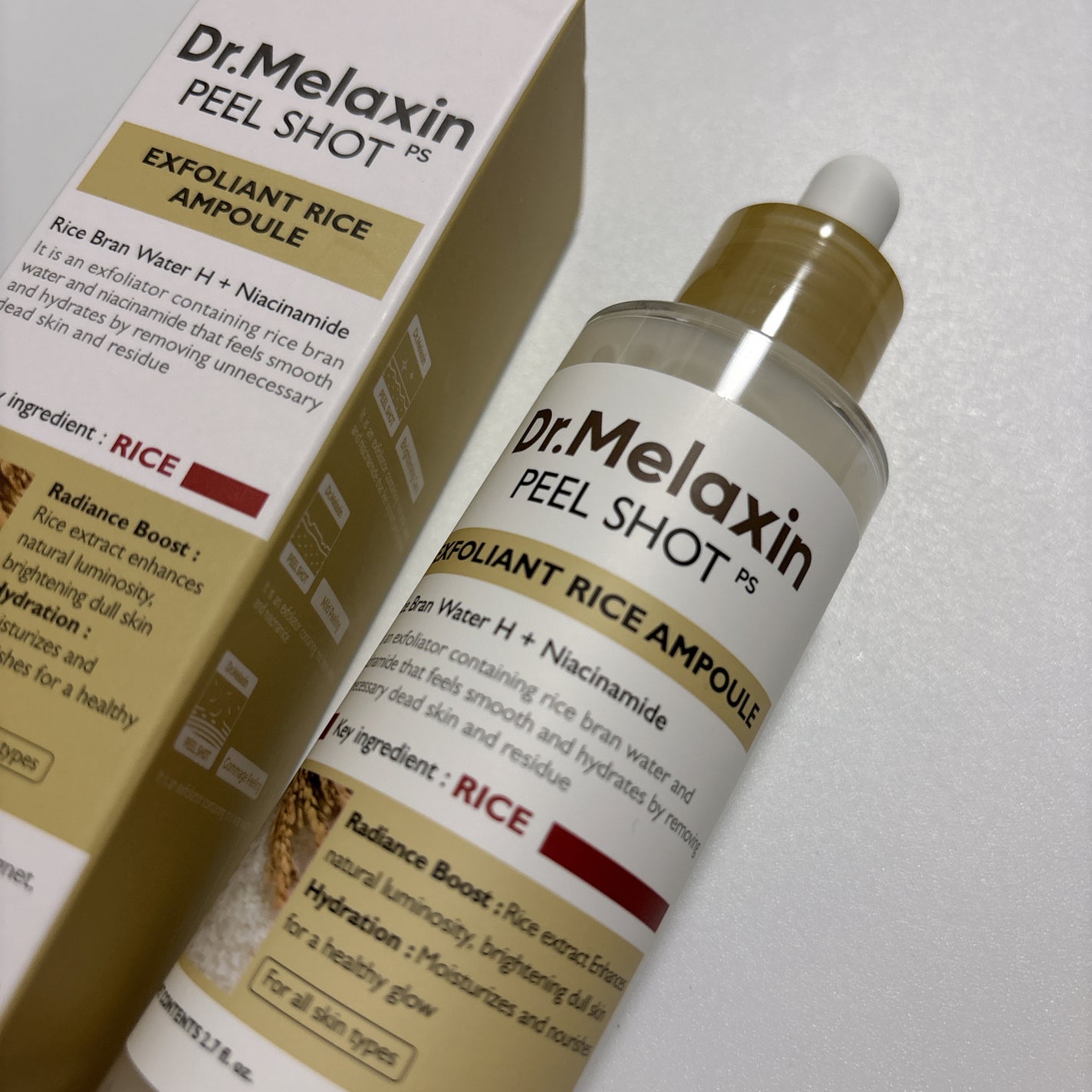 白米ピールショットゴマージュアンプル/Dr.Melaxin/美容液を使ったクチコミ(2枚目)