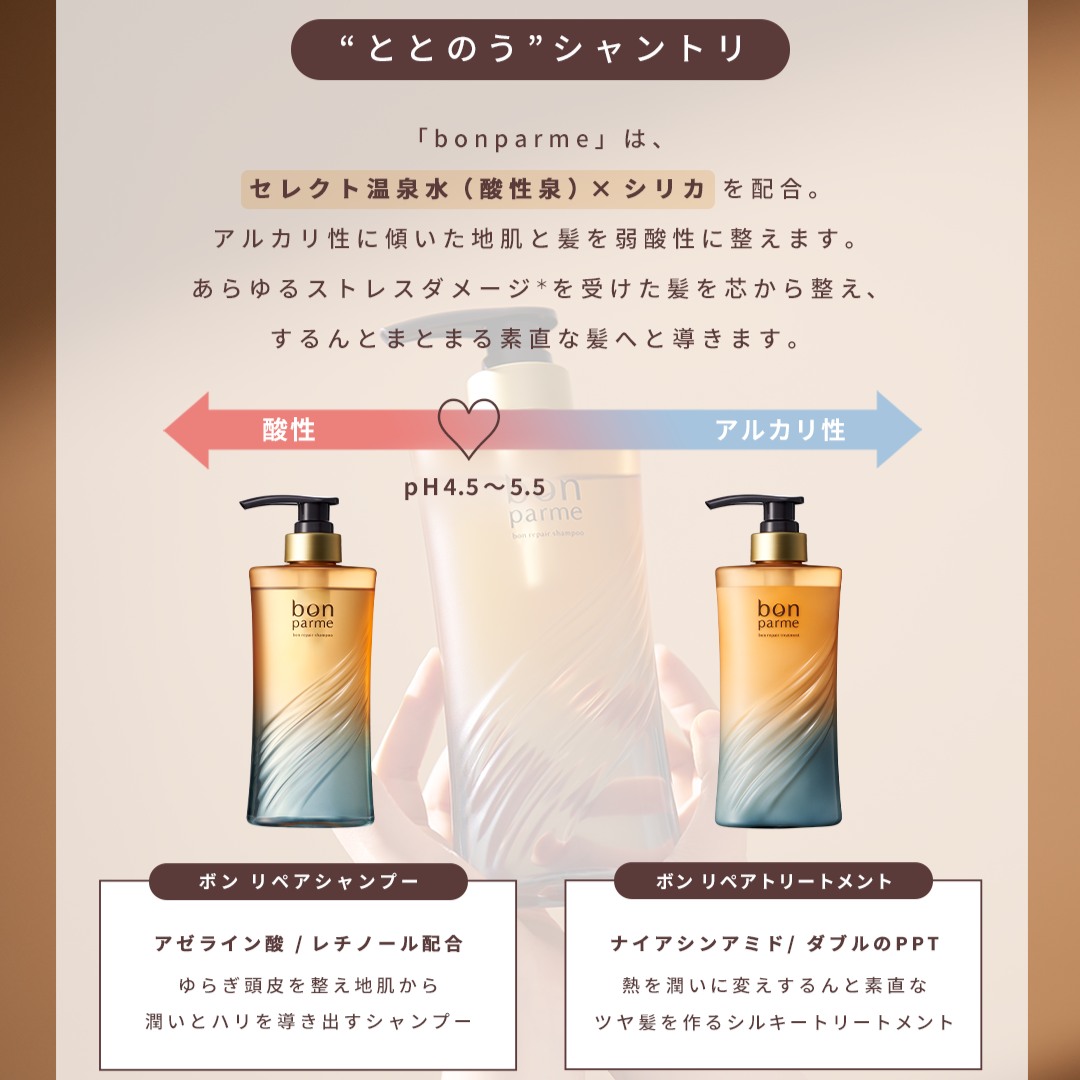 ボンリペア シャンプー/トリートメント/bonparme/シャンプー・コンディショナーを使ったクチコミ（3枚目）