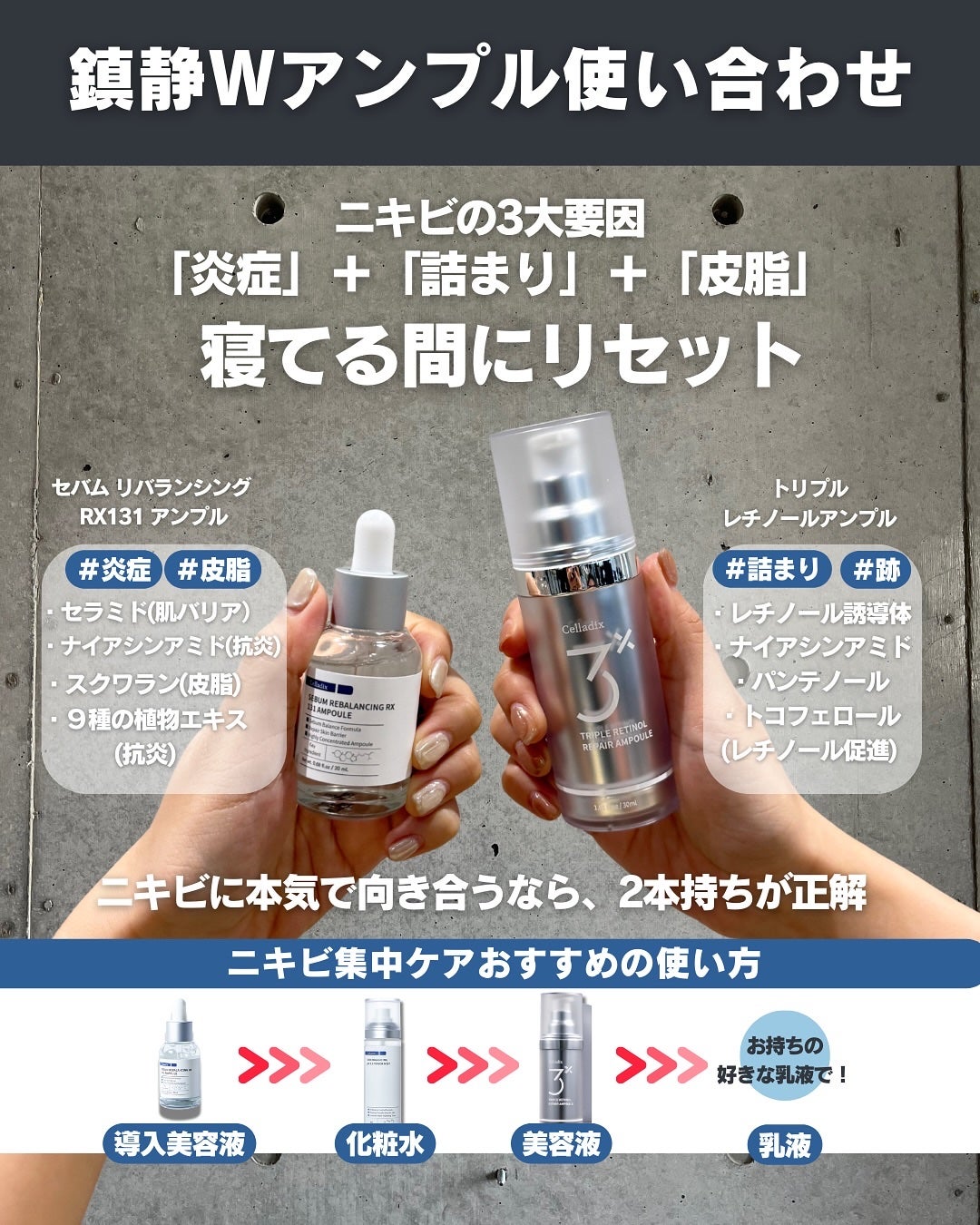 白湯(サユ) | ニキビと戦うOL🤍 on LIPS 「2ブランド目は【Celladix】dmでちらほら予想してくれて..」(8枚目)