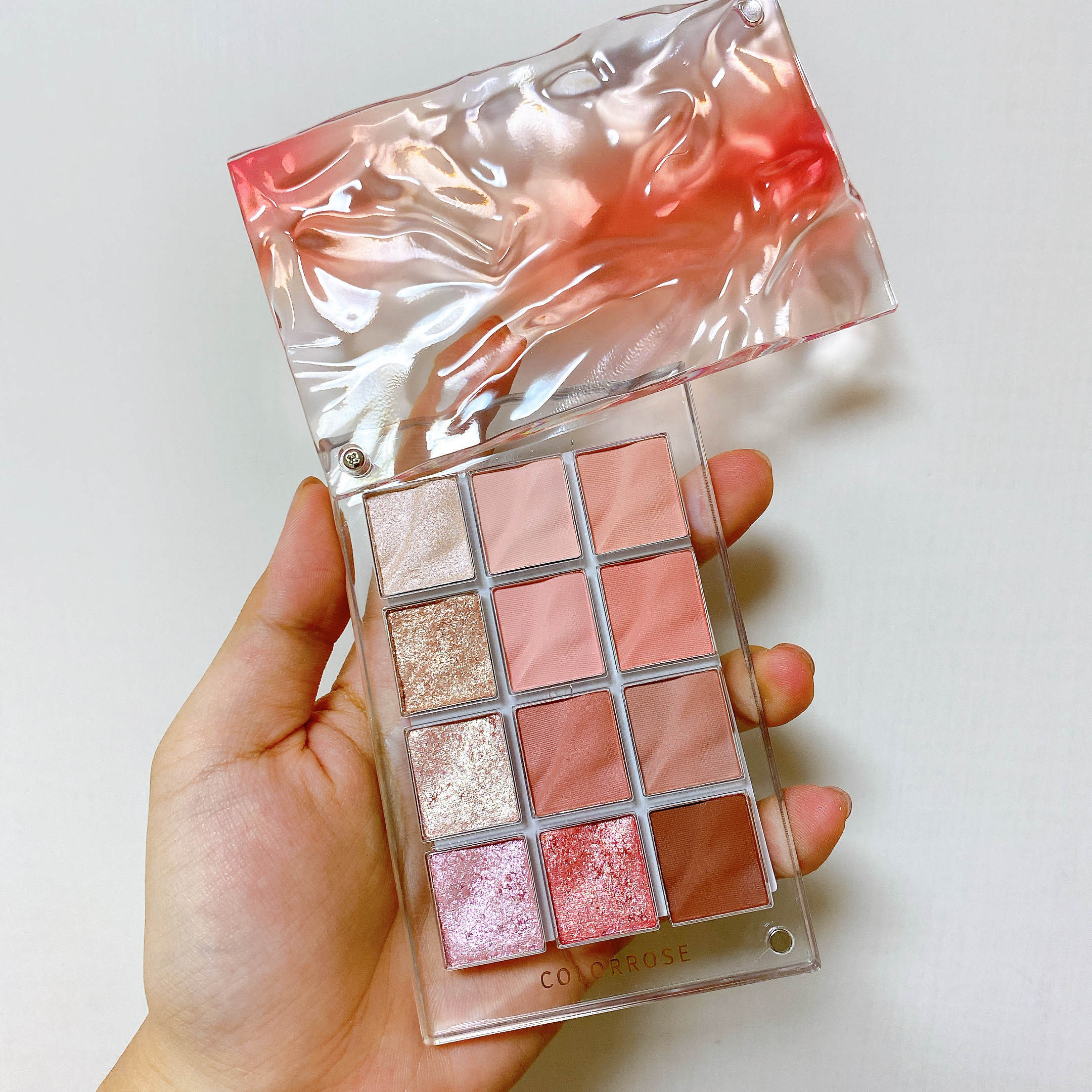 水面アイシャドウパレット 02 夕日コーラル /COLORROSE/アイシャドウパレットを使ったクチコミ（1枚目）