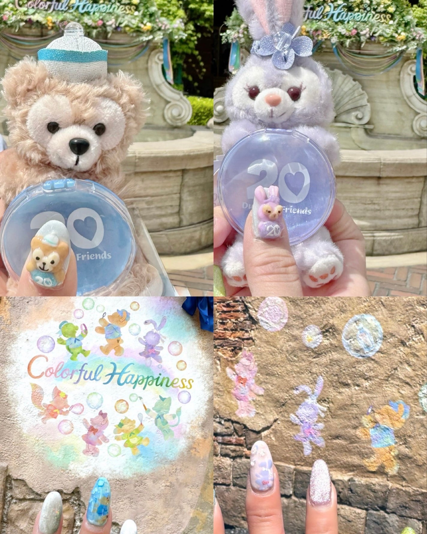 れい on LIPS 「セルフネイル記録✨夢の国の推しダッフィー&ステラルー ネイル✨..」(3枚目)