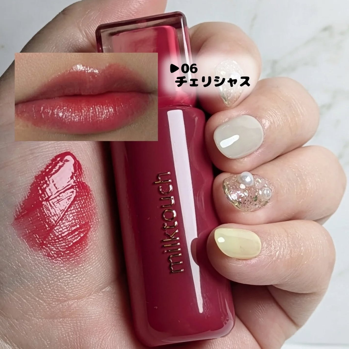 ジェリーフィットティンティッドグロウティント/Milk Touch/リップティントを使ったクチコミ(3枚目)