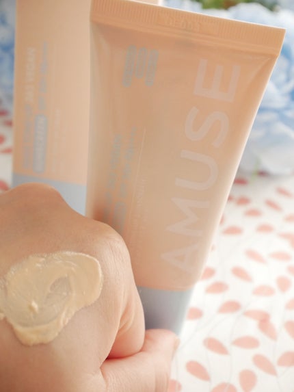 ベージュトーンアップ365ヴィーガンサンクリーム/AMUSE/日焼け止めクリームを使ったクチコミ(2枚目)