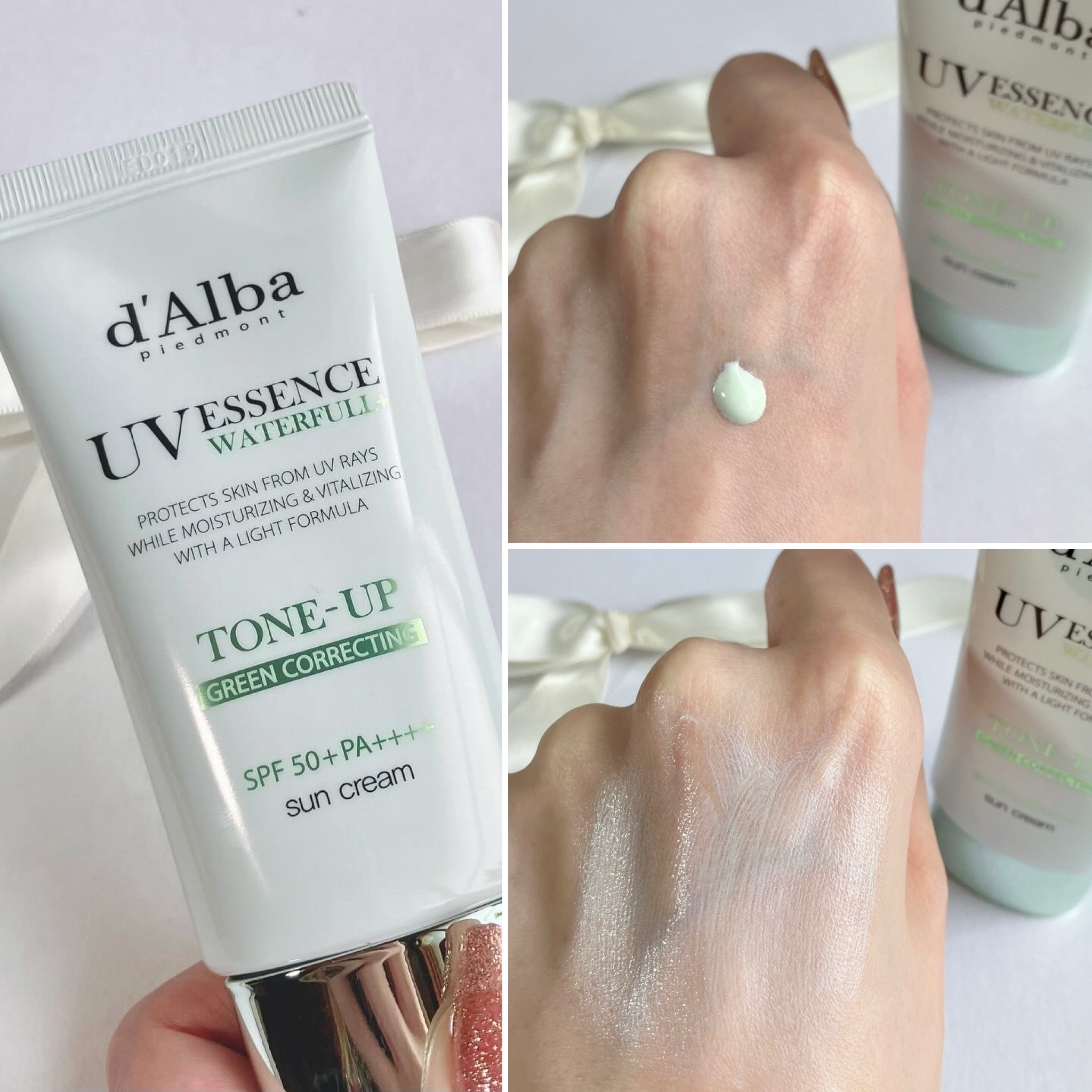 ダルバ ウォータフル トーンアップ サンクリーム(パープル)/ダルバ/日焼け止めクリームを使ったクチコミ（3枚目）