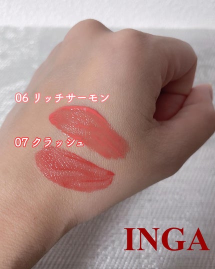 ウォーターグローリップティント/INGA/リップティントを使ったクチコミ(2枚目)