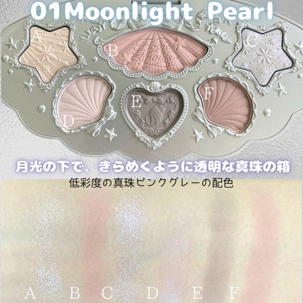 シェルズジュエルコレクション 6色アイシャドウパレット/FlowerKnows/アイシャドウパレットを使ったクチコミ(4枚目)