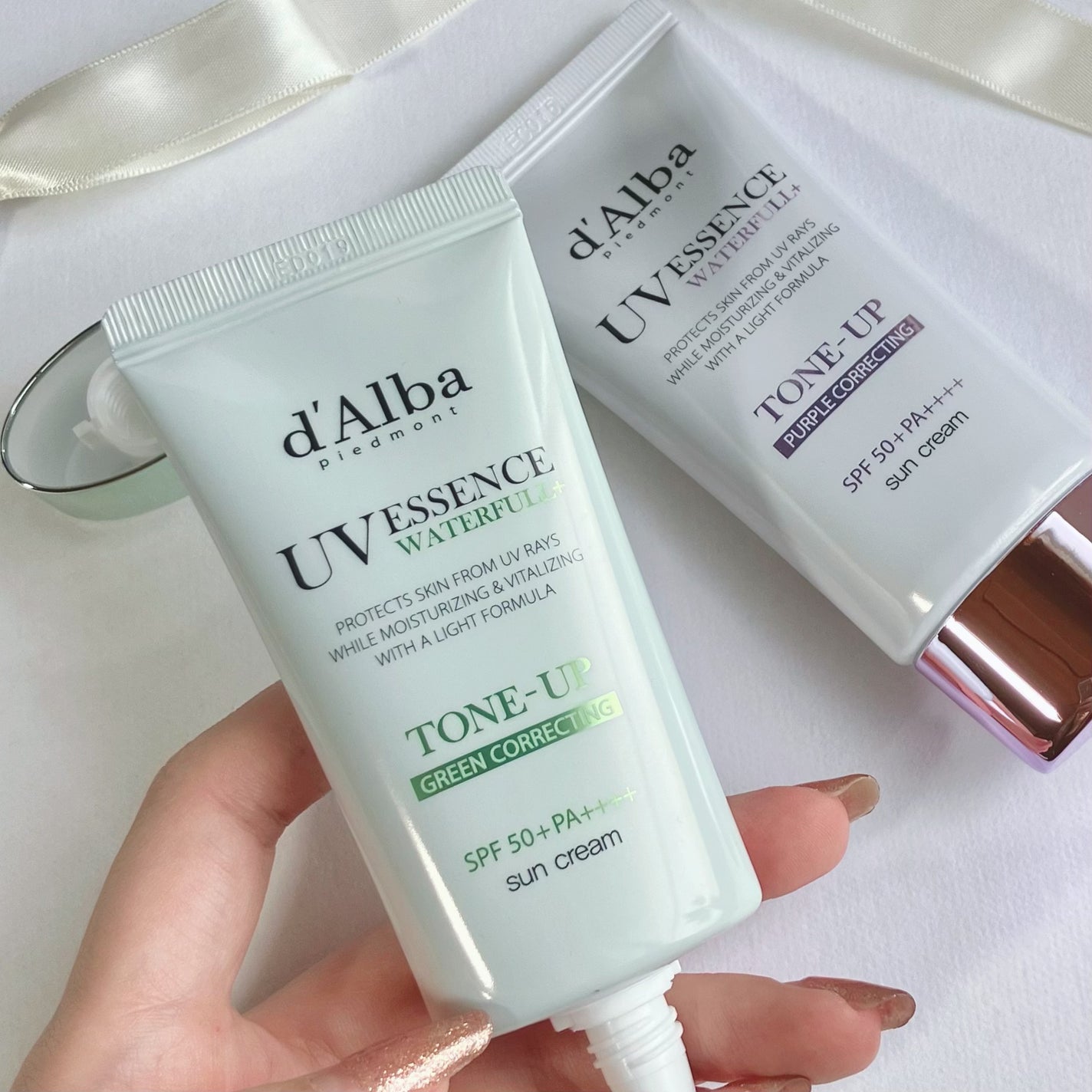 ダルバ ウォータフル トーンアップ サンクリーム(パープル)/ダルバ/日焼け止めクリームを使ったクチコミ(1枚目)