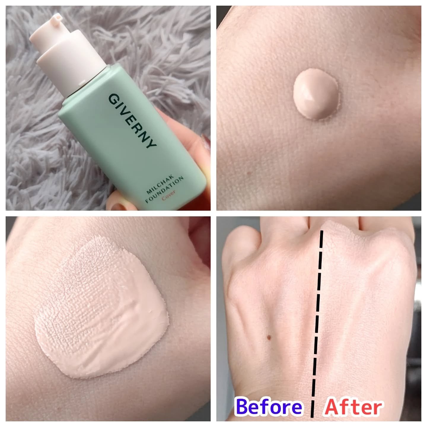 ジヴェルニー 密着カバーファンデーション/GIVERNY/リキッドファンデーションを使ったクチコミ（2枚目）