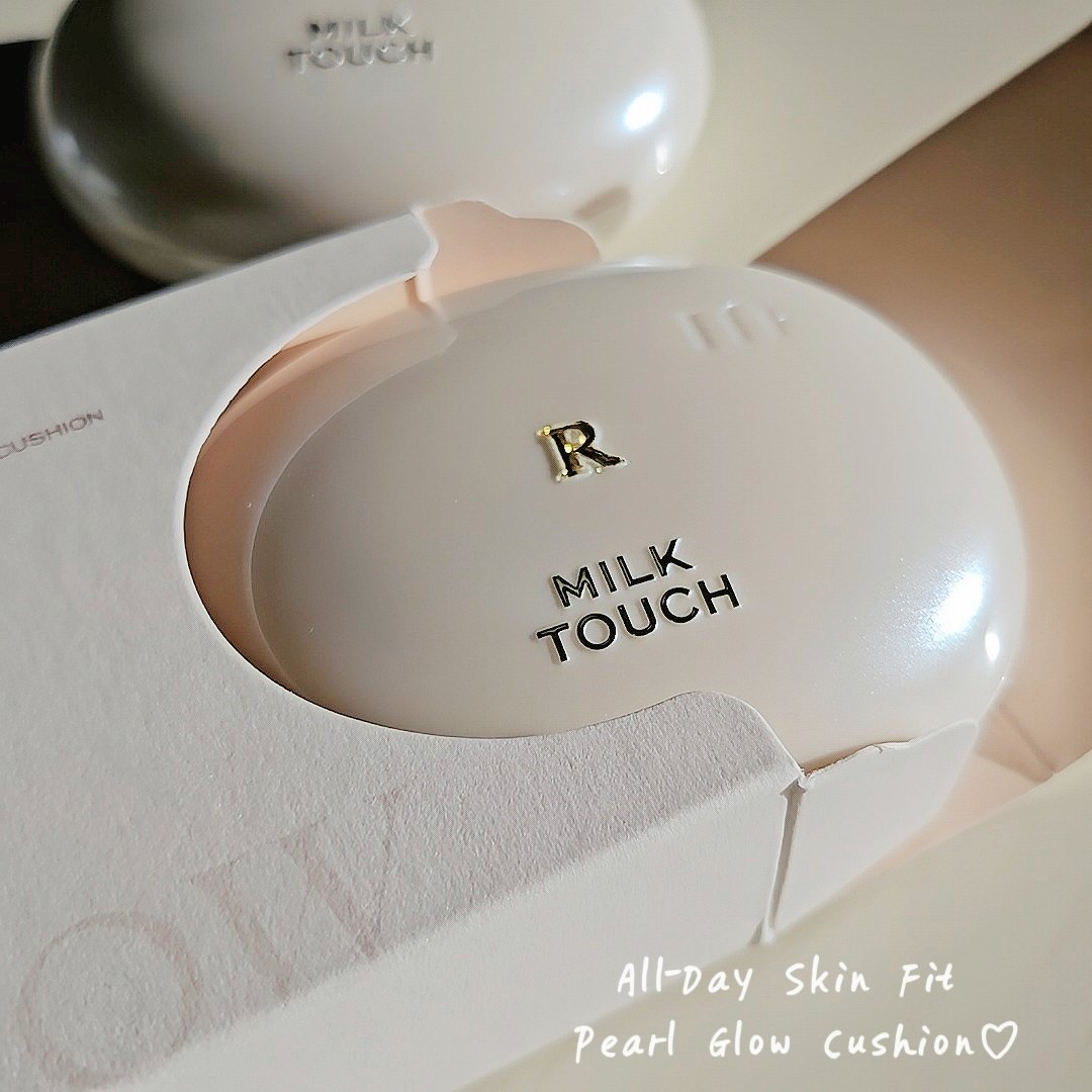 オールデイスキンフィットパールグロウクッション 02 Vanilla Ivory(バニラ アイボリー)/Milk Touch/クッションファンデーションを使ったクチコミ（1枚目）