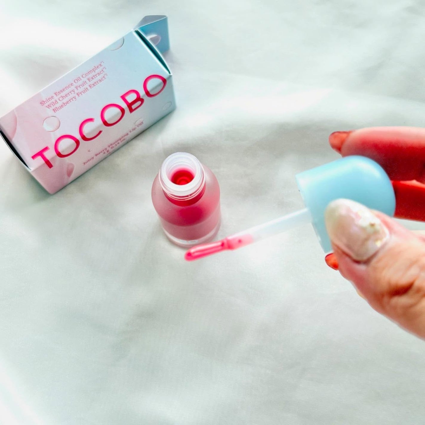 ジューシーベリープランピングリップオイル/TOCOBO/リップグロスを使ったクチコミ(3枚目)