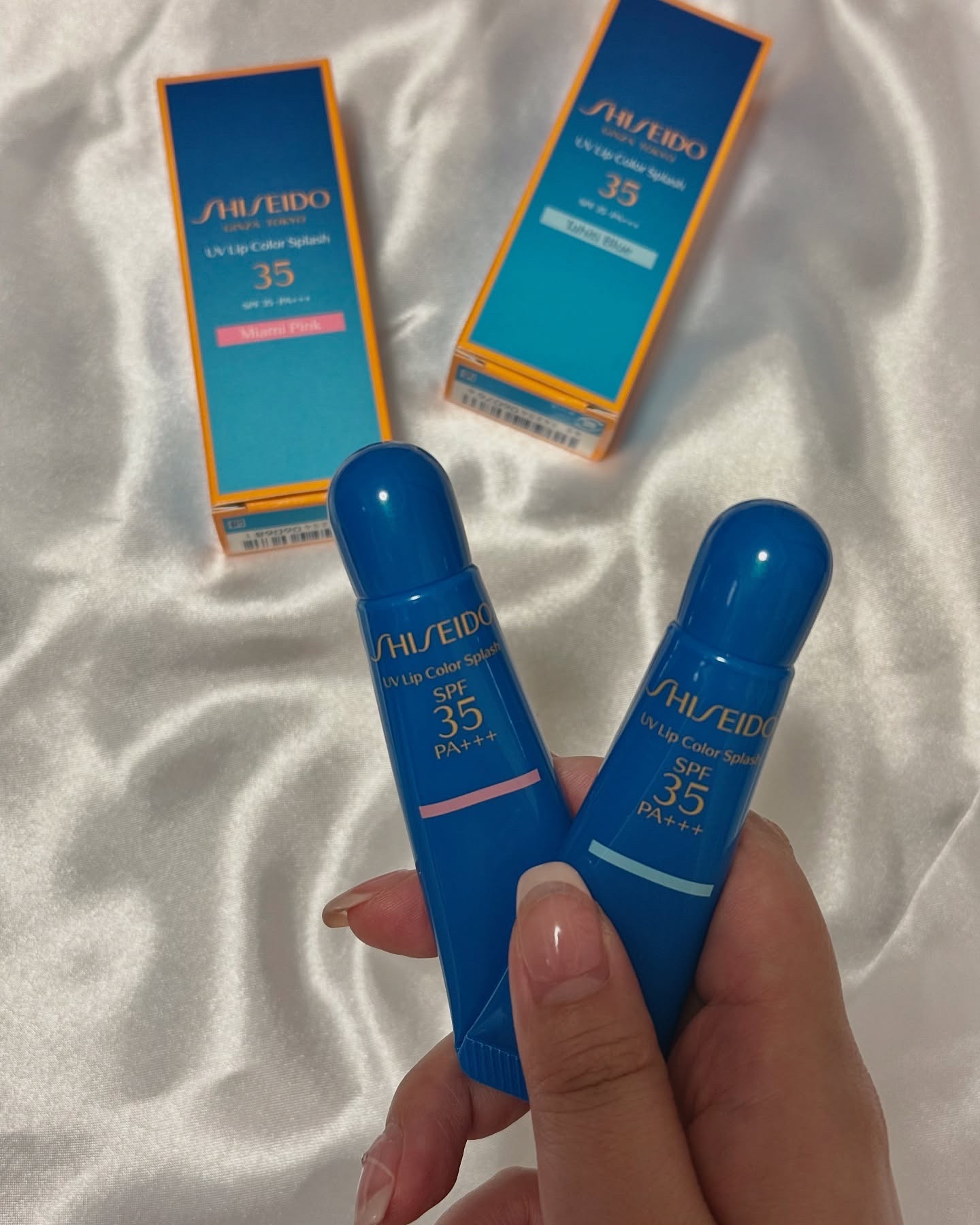 サンケア ＵＶリップカラースプラッシュ マイアミピンク/SHISEIDO/リップグロスを使ったクチコミ（1枚目）