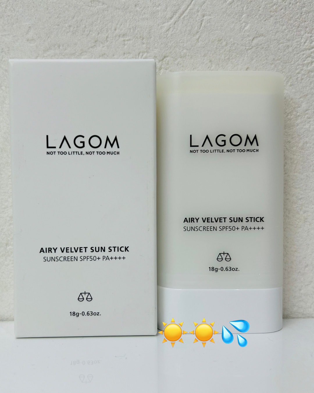 エアリーベルベット サンスティック SPF50＋ PA＋＋＋＋/LAGOM /日焼け止めスティックを使ったクチコミ（1枚目）