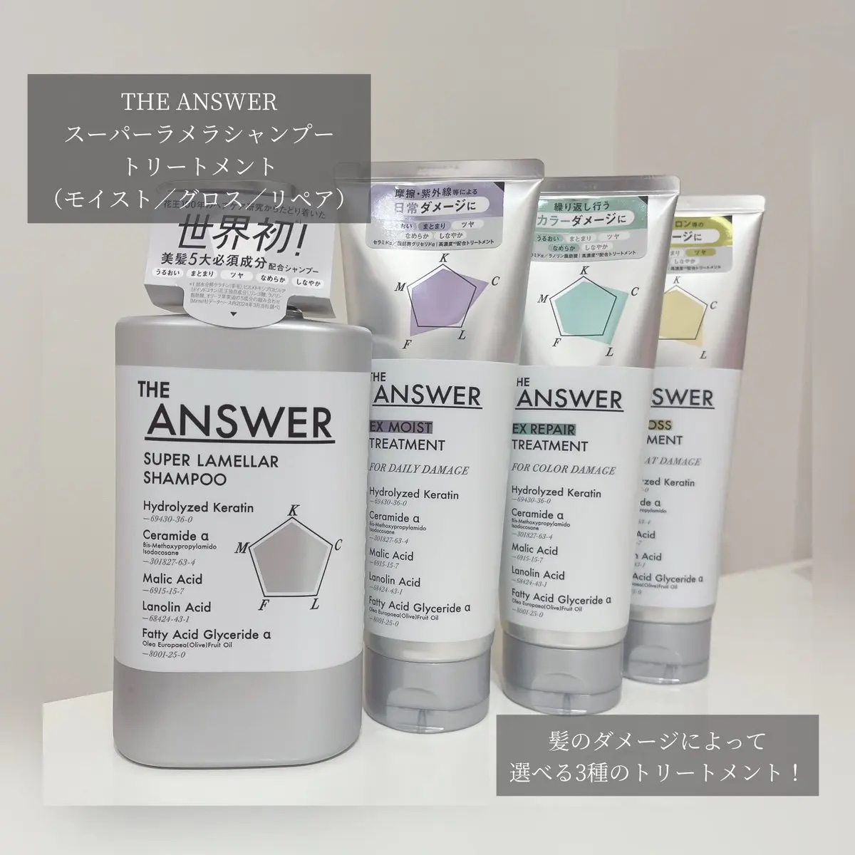 THE ANSWER EXモイストトリートメント FOR DAILY DAMAGE/THE ANSWER/洗い流すヘアトリートメントを使ったクチコミ（1枚目）