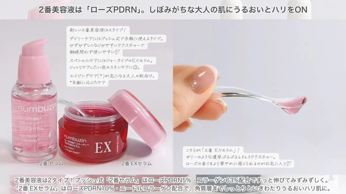2番 ローズPDRNコラーゲンぷるぷるセラム/numbuzin/美容液を使ったクチコミ(2枚目)