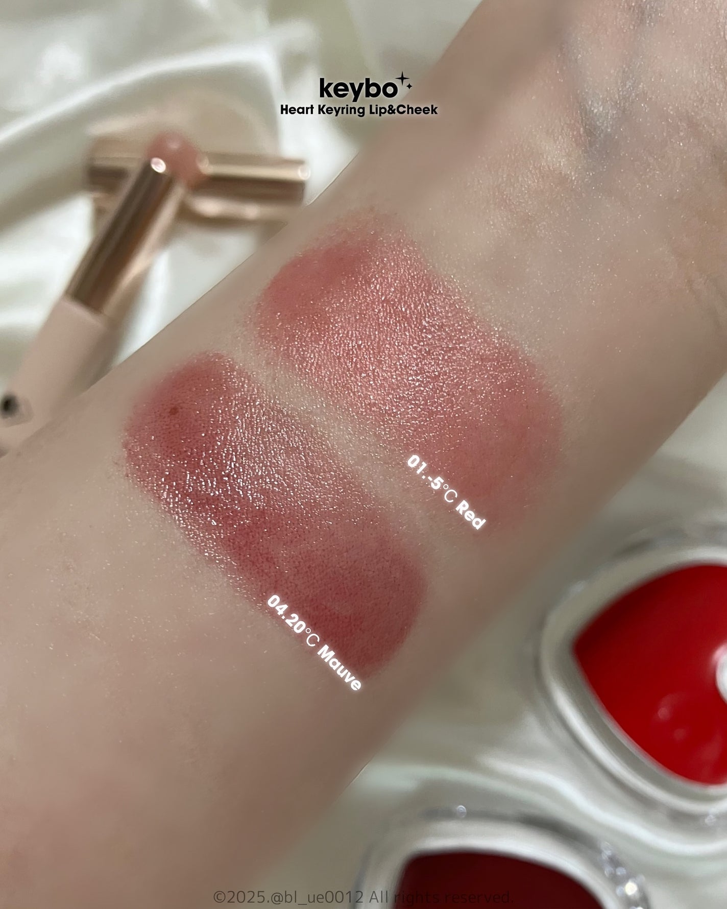 ハートキーリング リップ&チーク/keybo/口紅を使ったクチコミ(7枚目)