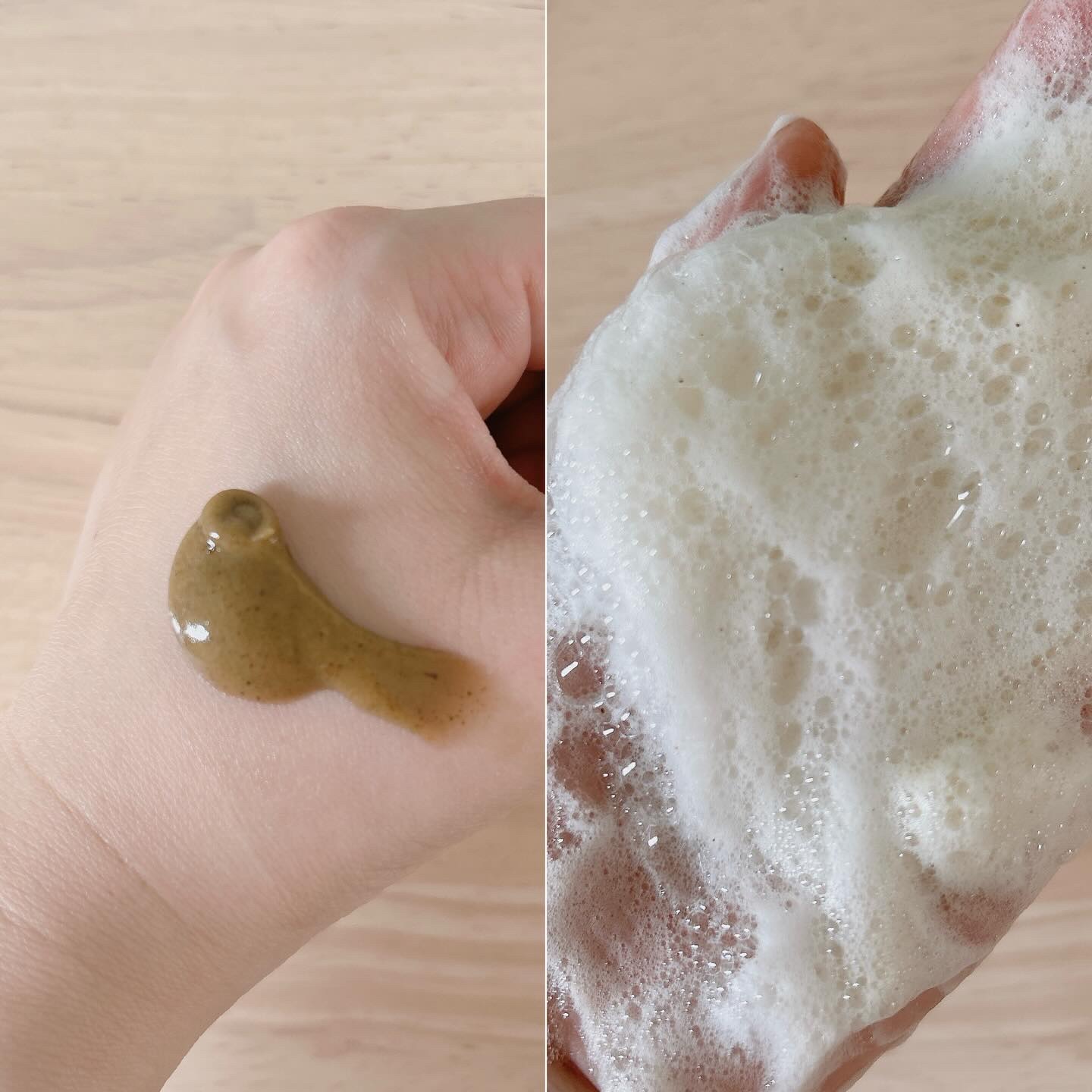 HANYUL(ハンユル) ピュアアルテミシアディープクラリファイング マスクトゥフォームクレンザーのクチコミ「𝐇𝐀𝐍𝐘𝐔𝐋
新芽のヨモギ クレンジング 吸着パックフォーム
⁡
♡皮脂吸着に特化したもちもち.....」（3枚目）