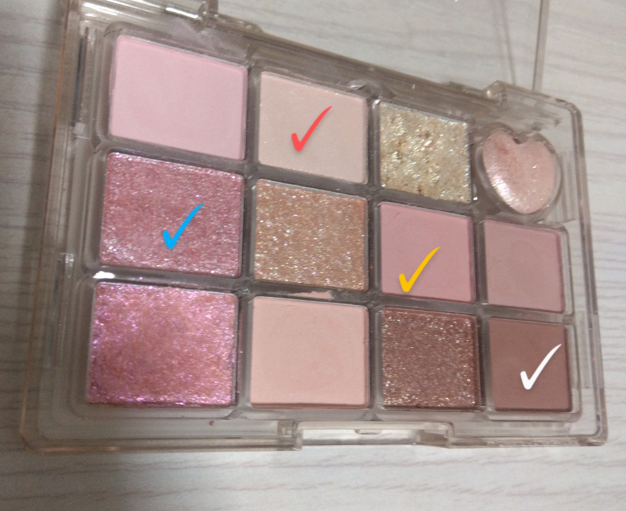 シャイニング12色ミニアイシャドウパレット HT05/jill leen./アイシャドウパレットを使ったクチコミ（3枚目）