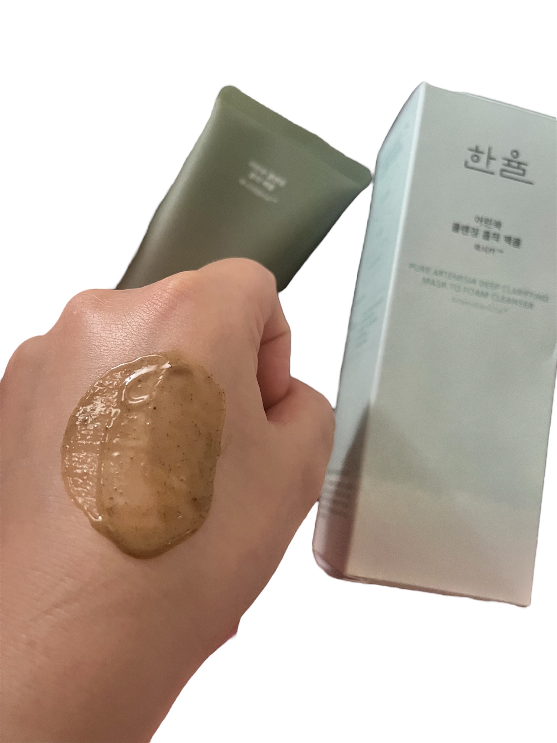 ピュア アルテミシア ディープ クラリファイングマスク トゥ フォーム クレンザー/HANYUL(ハンユル)/クレンジングを使ったクチコミ（3枚目）