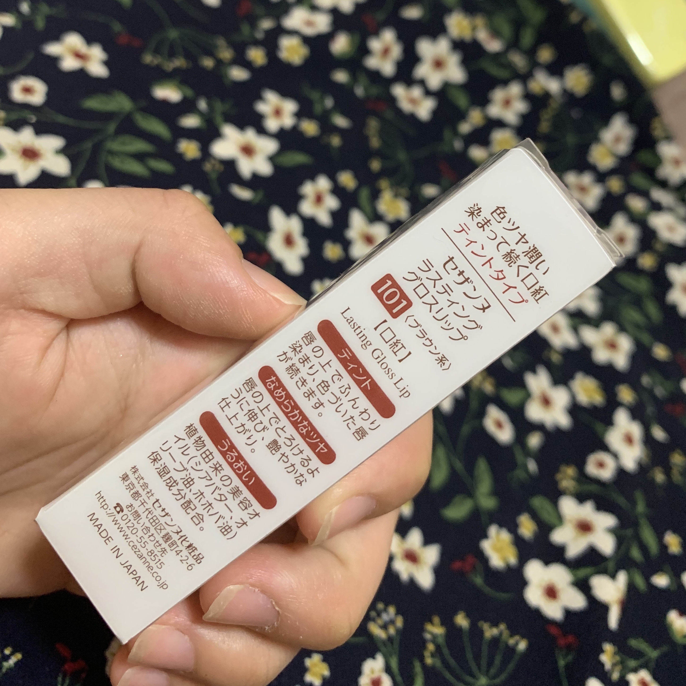 ラスティンググロスリップ 101 ブラウン系/CEZANNE/口紅を使ったクチコミ（3枚目）