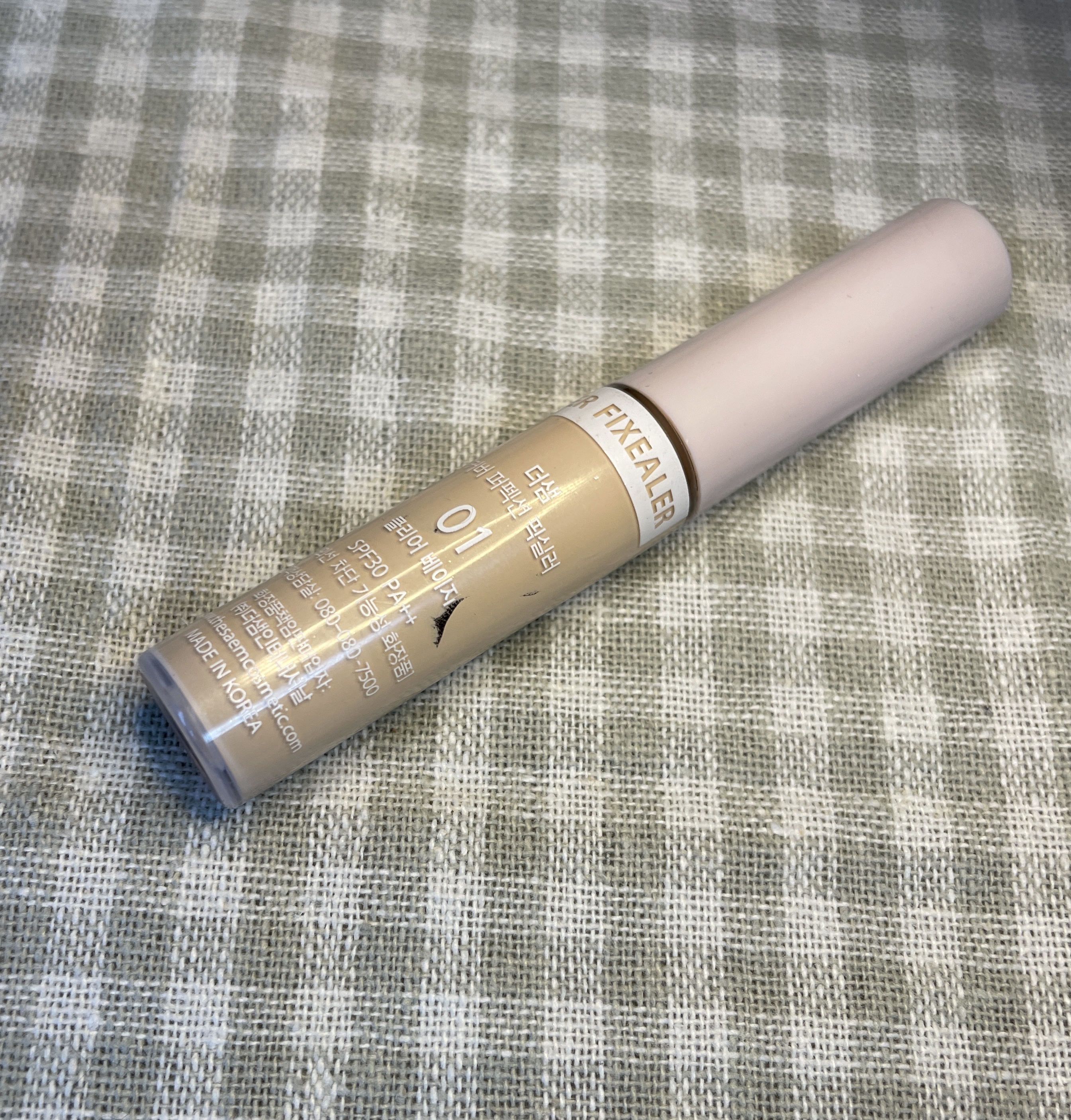 the SAEM カバーパーフェクション フィクシーラーのクチコミ「【使った商品】
The Saem
コンシーラー カバーパーフェクション
フィクシラー 
01 .....」（1枚目）