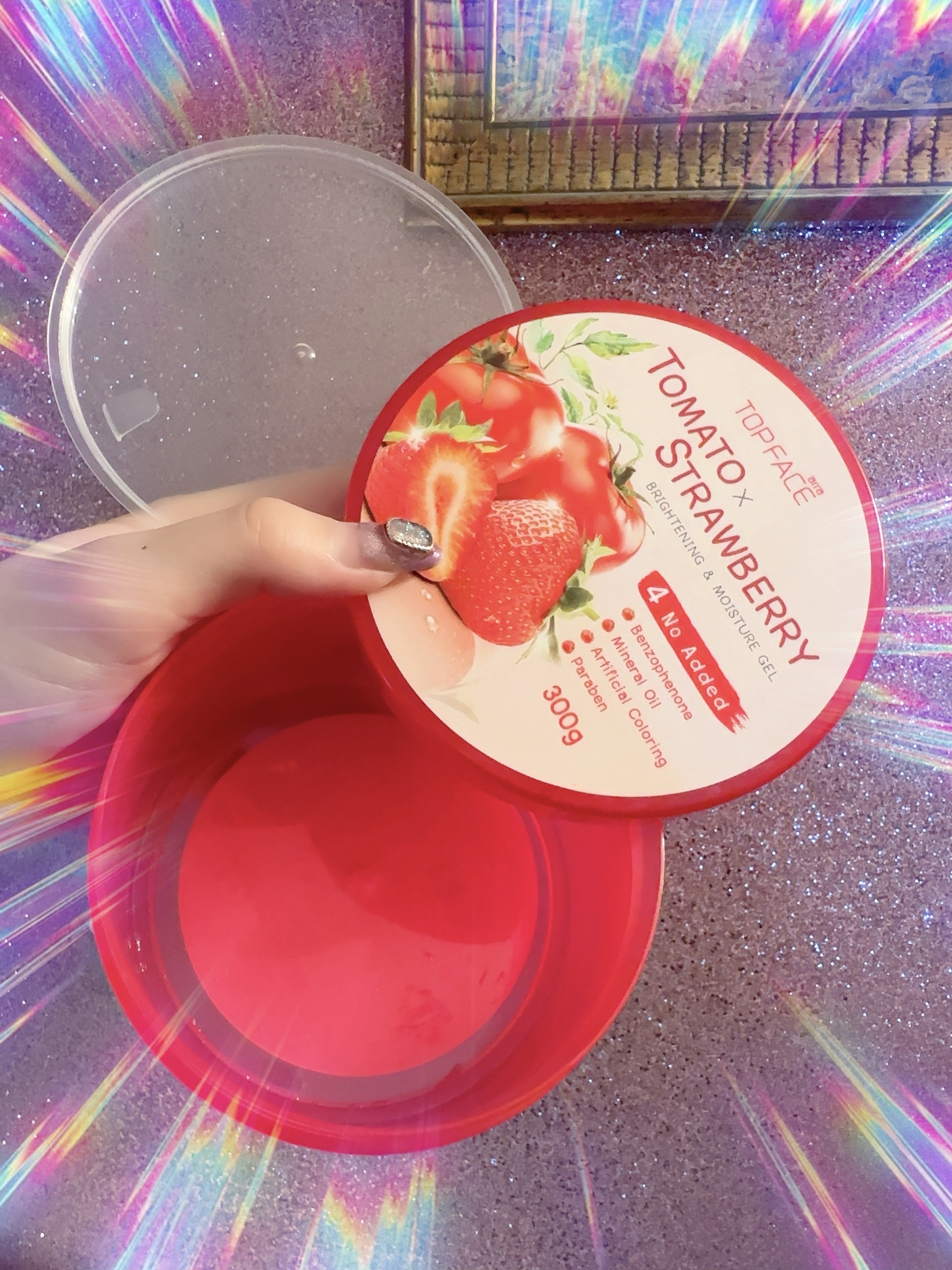 トマト×イチゴブライトニング＆モイスチャージェル/TOPFACE/美容液を使ったクチコミ（3枚目）