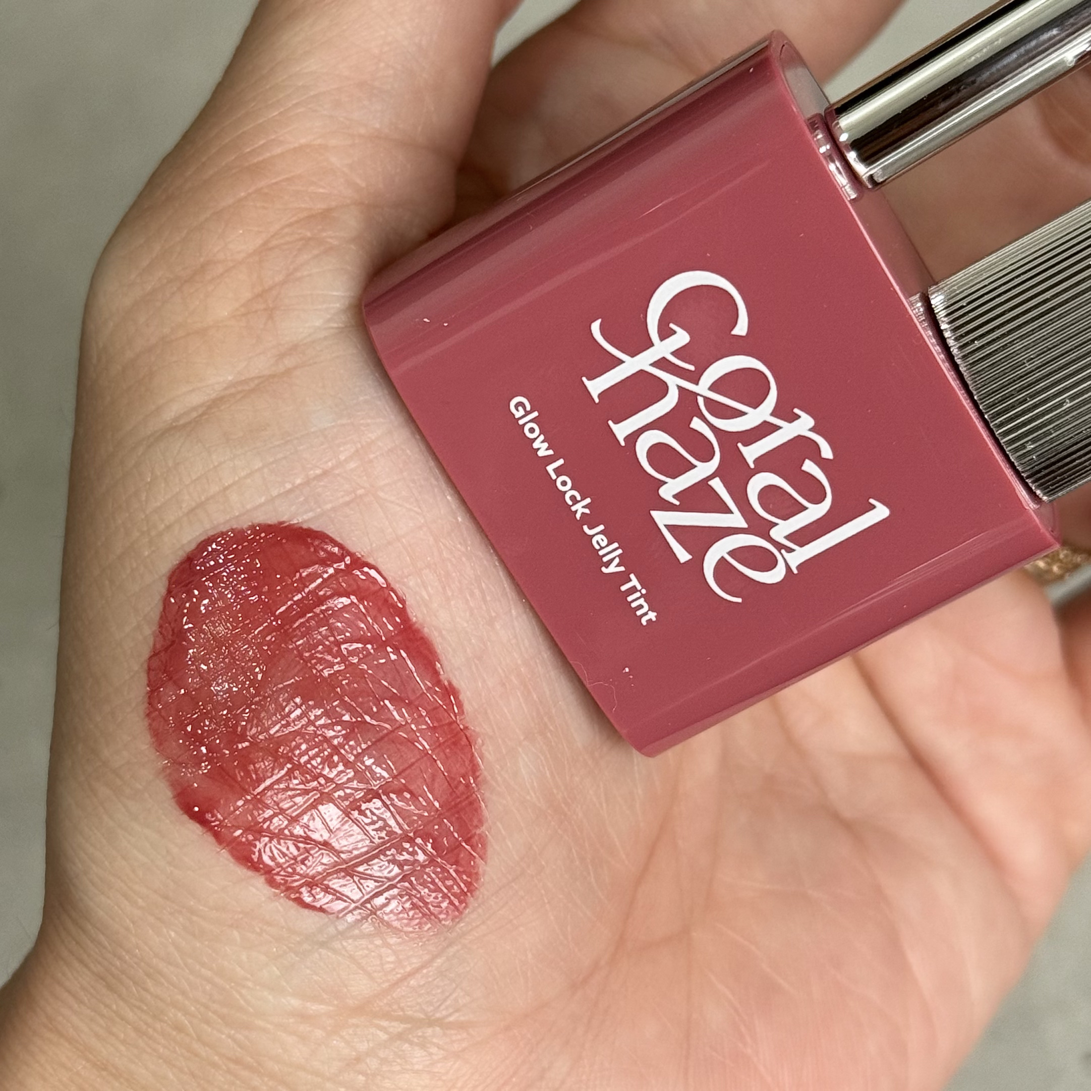 グロウロックゼリーティント 105 ハーモニー/Coralhaze/リップティントを使ったクチコミ（2枚目）