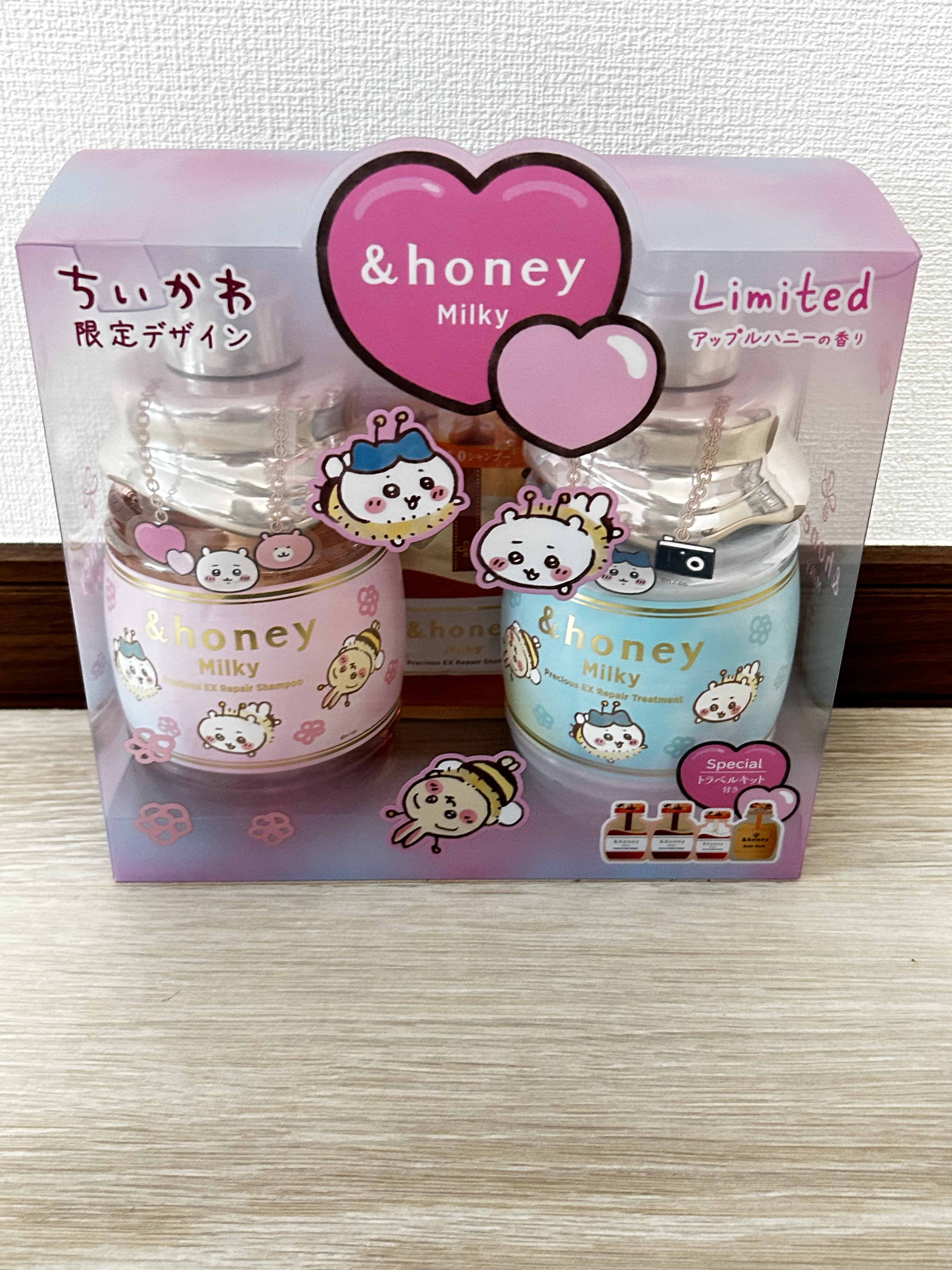 アンドハニー ミルキー プレシャス EXリペア シャンプー＆ヘアトリートメント 限定ペアセット/ちいかわ/&honey/市販シャンプーを使ったクチコミ（1枚目）
