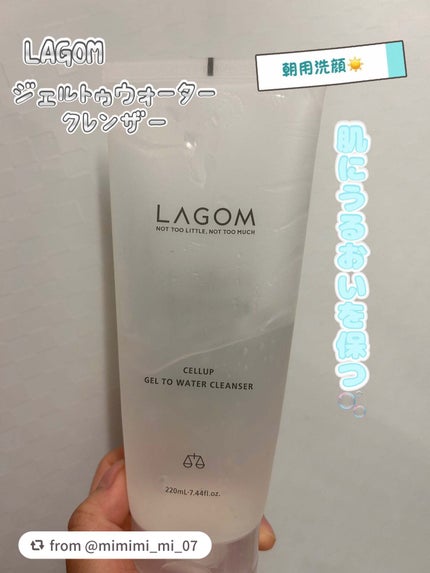ラゴム ジェルトゥウォーター クレンザー(朝用洗顔)/LAGOM /その他洗顔料を使ったクチコミ(1枚目)
